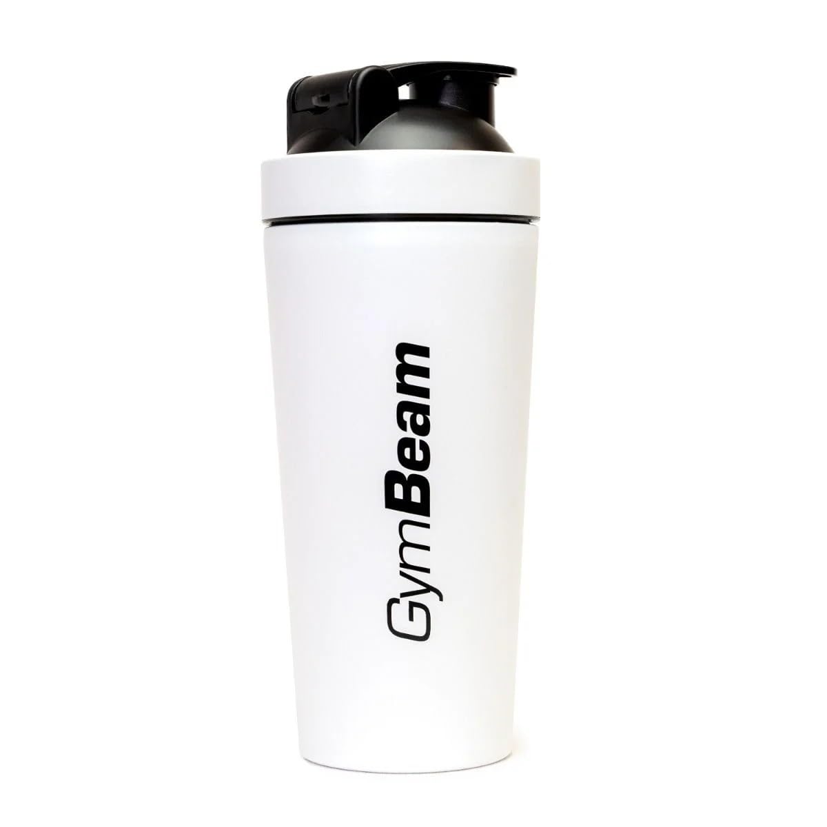 GymBeam Shaker à protéines en acier inoxydable, 750 ml, étanche, sans BPA, avec échelle de mesure et passoire mélangée, durable, inodore, passe au lave-vaisselle, pour protéines et boissons