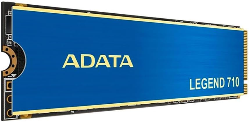 ADATA SSD Legend 710 512GB (2400/1800 MB/s) PCIe Gen 3x4 2280, Support SSD Toolbox, NVMe 1.3, PC Gaming, 3D NAND, LDPC, Chiffrement AES 256 Bits Bleu