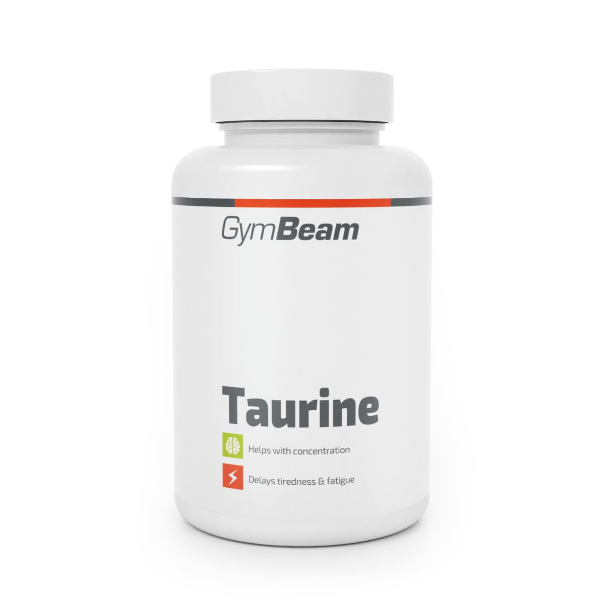 GymBeam Taurine (Gélules) - L-taurine pour adultes, 1800 mg/dose. Acide aminé semi-essentiel, contribue à la formation des sels biliaires et au bon fonctionnement du cerveau et des muscles.