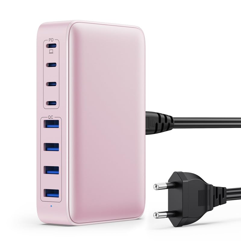 200W Chargeur USB C, Chargeur Rapide avec GaN III Tech, 8 Ports PD QC PPS Prise Multiple, 65W Adaptateur Chargeur Laptop Compatible avec MacBook Pro/Air Laptop, iPhone, iPad Pro, Galaxy, SteamDeck