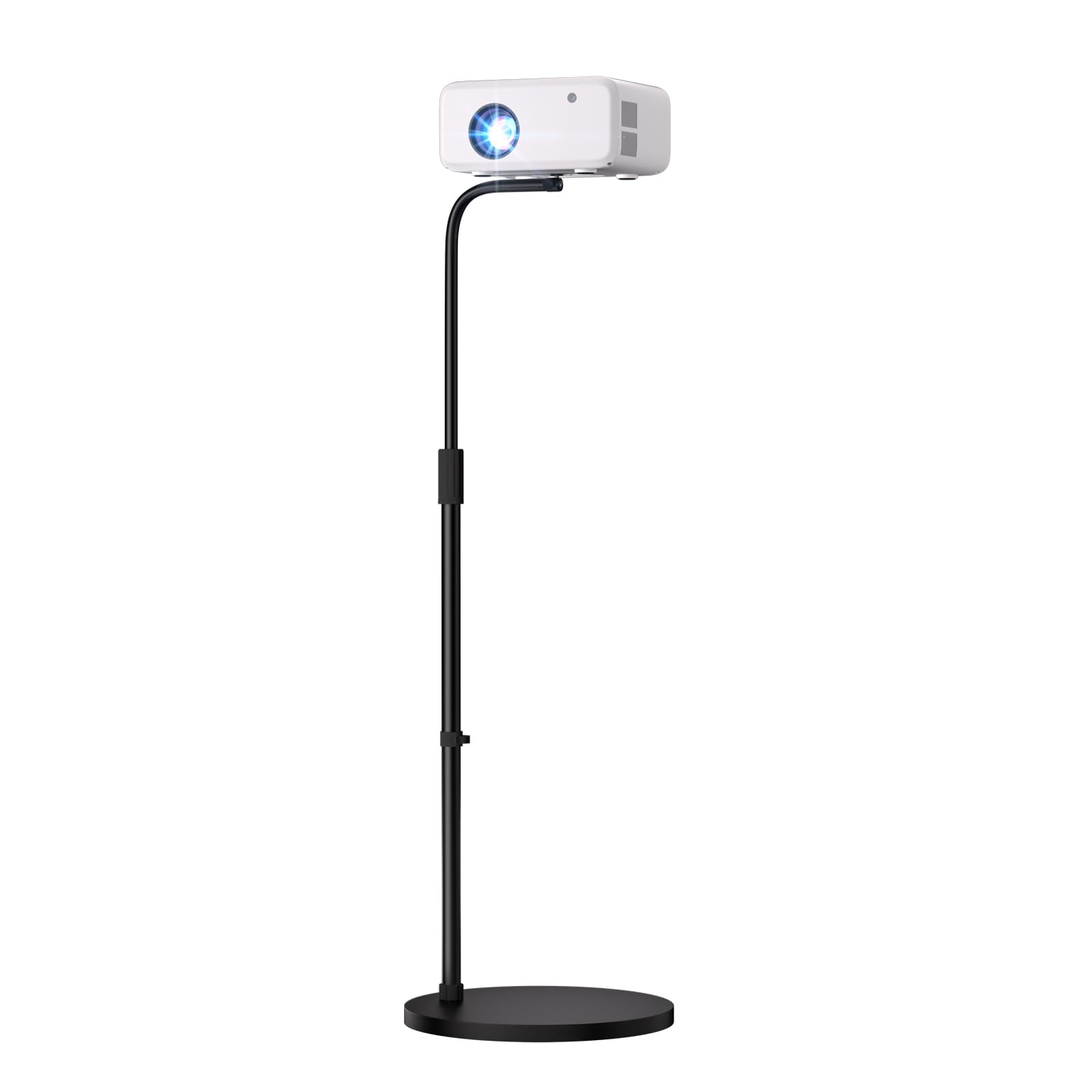 VISULAPEX Support Trépied de Projecteur, Hauteur Réglable 80-145cm, Rotation à 360°, Charge de 10kg, Support de Sol Compatibile avec Videoprojecteurs, Caméras, et Caméras de Surveillance