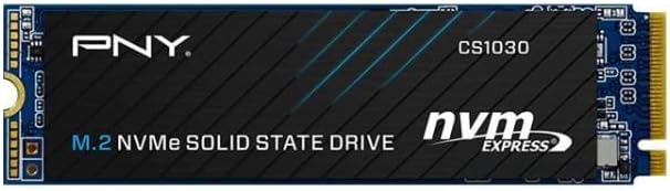 PNY CS1030 1TB M.2 NVMe PCIe Gen3 x4, 2100MB/s Vitesse de Lecture, 1700MB/s Vitesse d'écriture Internal Solid State Drive (SSD)