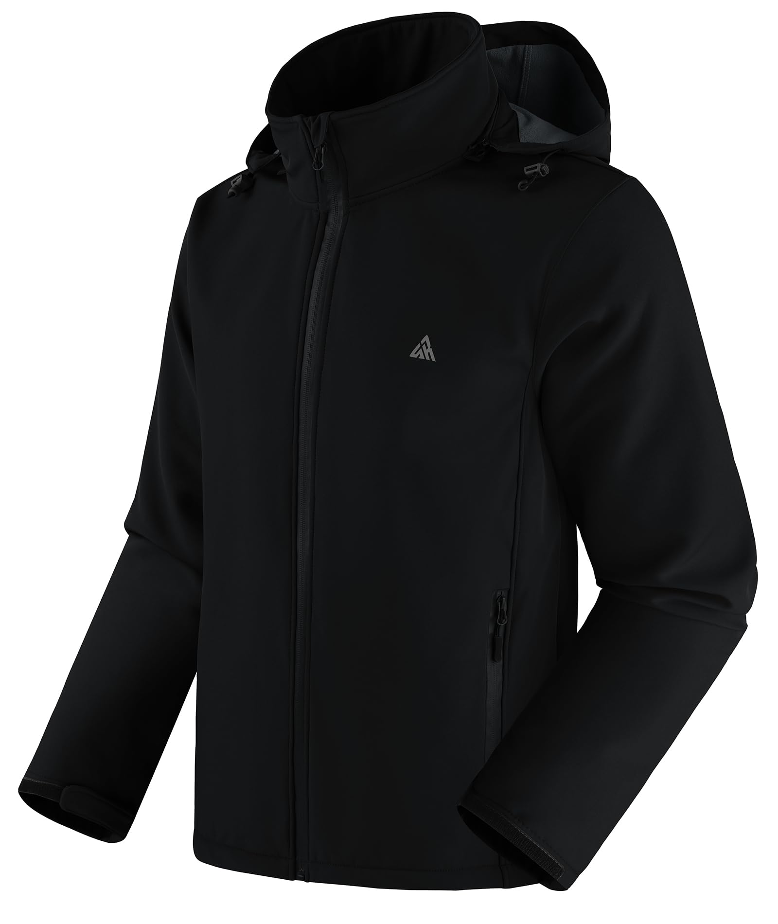 SwissWell Veste Softshell Hommes Imperméable Coupe-vent Veste Hiver Manteau Doublée Polaire à Capuche Outdoor Blouson Mi Saison pour Randonnée Camping Travail Pêche