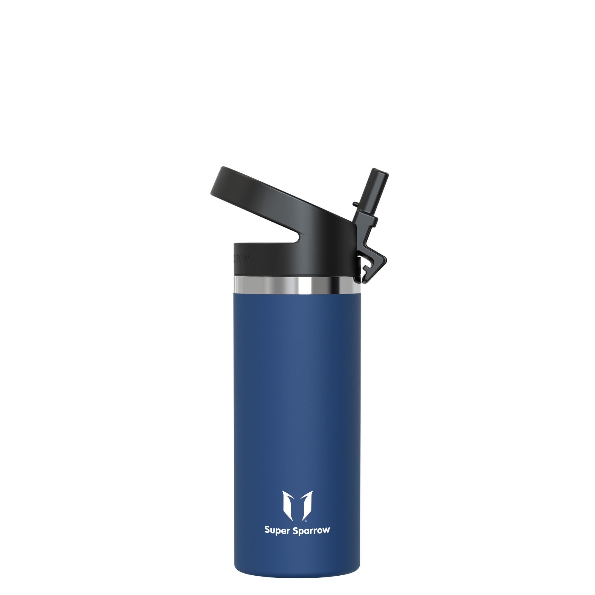Sparrow Gourde Isotherme 500ml/750ml/1L/1.2L - Inox Gourdes avec Paille | Bouteille Isotherme avec Paille Gourde Inox , Anti-Fuite sans BPA, Chaud & Froid, Lave-Vaisselle, Sport, École ou Voyage