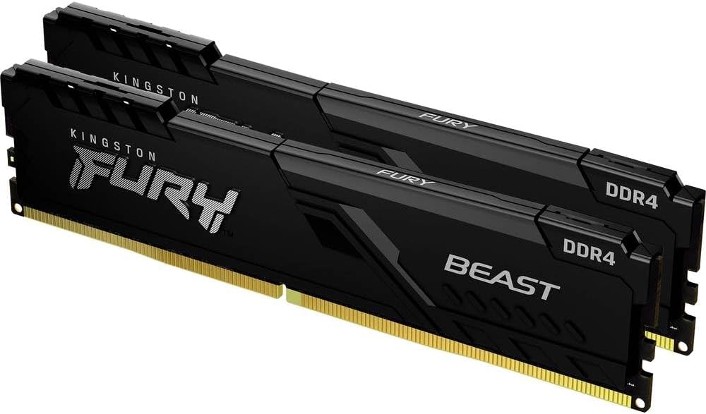 Kingston FURY Beast 64GB (2x32GB) 3200MHz DDR4 CL16 Mémoire Kit pour PC Kit de 2 KF432C16BBK2/64