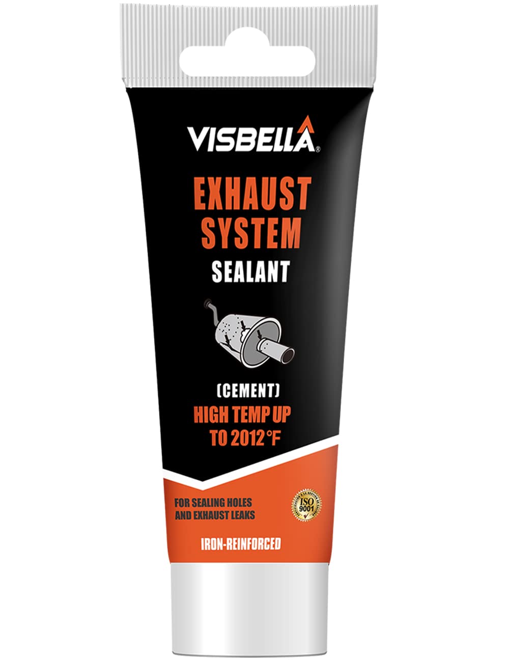Visbella Pâte de réparation d'échappement - Mastic d'étanchéité résistant à la Chaleur - Haute étanchéité au gaz - Kit de réparation pour Silencieux de Voiture, tuyaux d'échappement (75g)