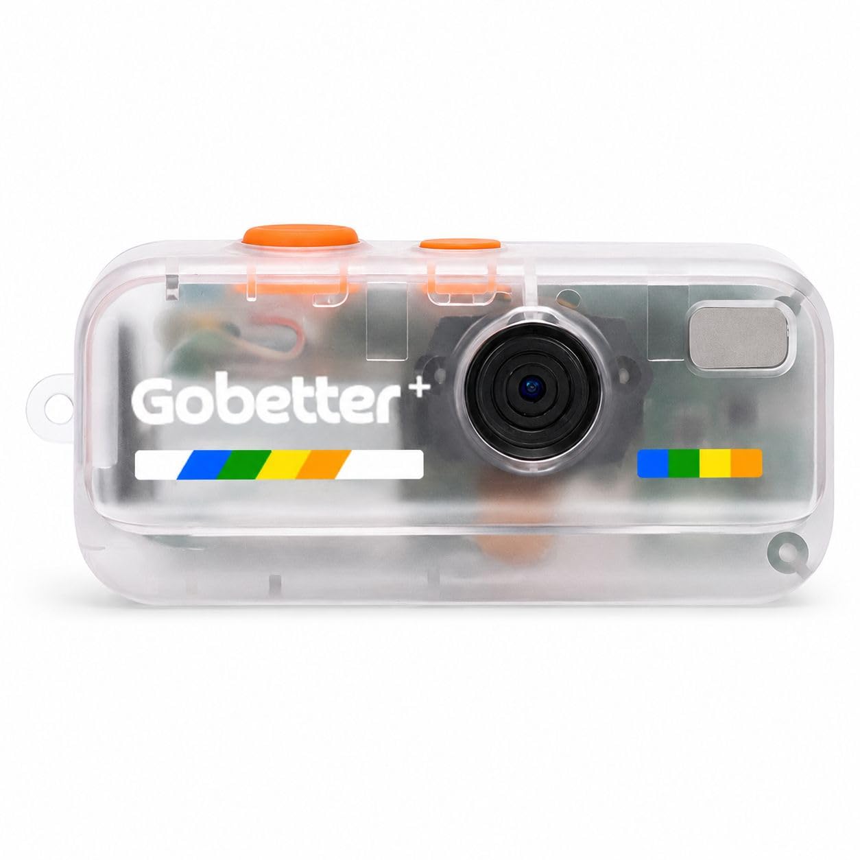 Mini Appareil Photo numérique Porte-clés 0,96" - Blanc Transparent | Écran 0,96 pouces, Compact et léger, Design transparent, Couleur bleue, Format porte-clés