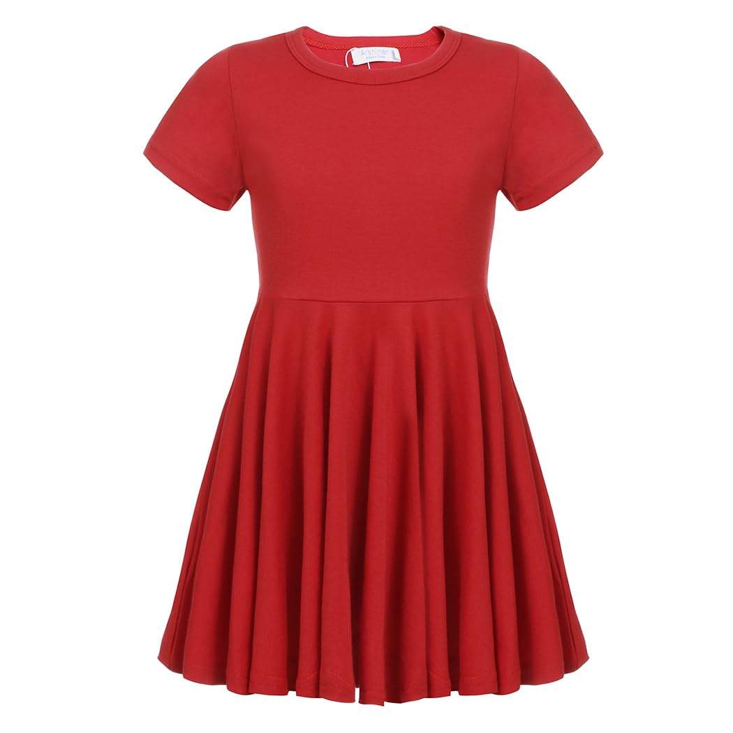 trudge Robe Fille Manches Longue/Manche Courte Base Coton T-Shirts Robe Casual Enfant Fille Vêtements Automne Hiver 3-15 Ans