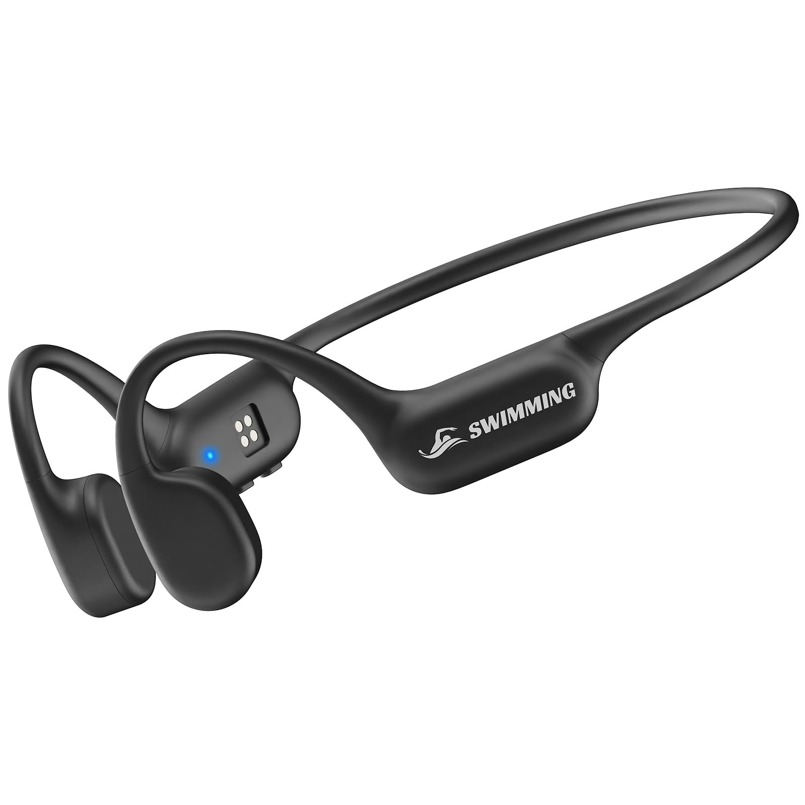 Guudsoud Casque Conduction Osseuse Bluetooth 5.4,Écouteur Natation-Noir | IP68 Waterproof Ecouteur Natation,Lecteur MP3 avec mémoire intégrée de 32 Go,Écouteur Natation pour Course à Pied,Cyclisme