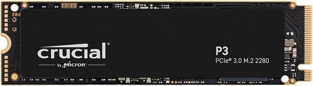Crucial P3 500Go CT500P3SSD8 PCIe 3.0, 3D NAND, NVMe, M.2 SSD, up to 3500MB/s