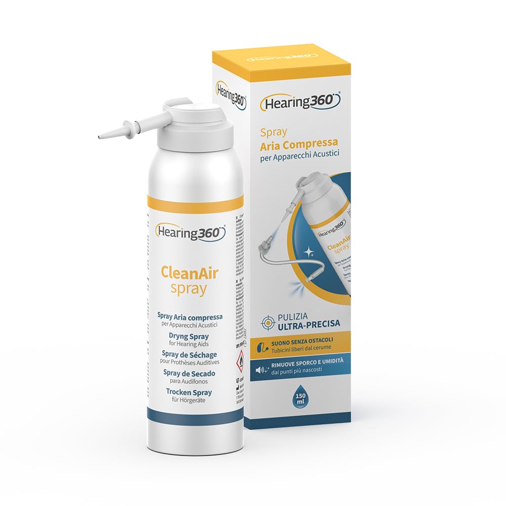 Spray à l'air comprimé 150 ml pour nettoyer les appareils auditifs et les amplificateurs acoustiques