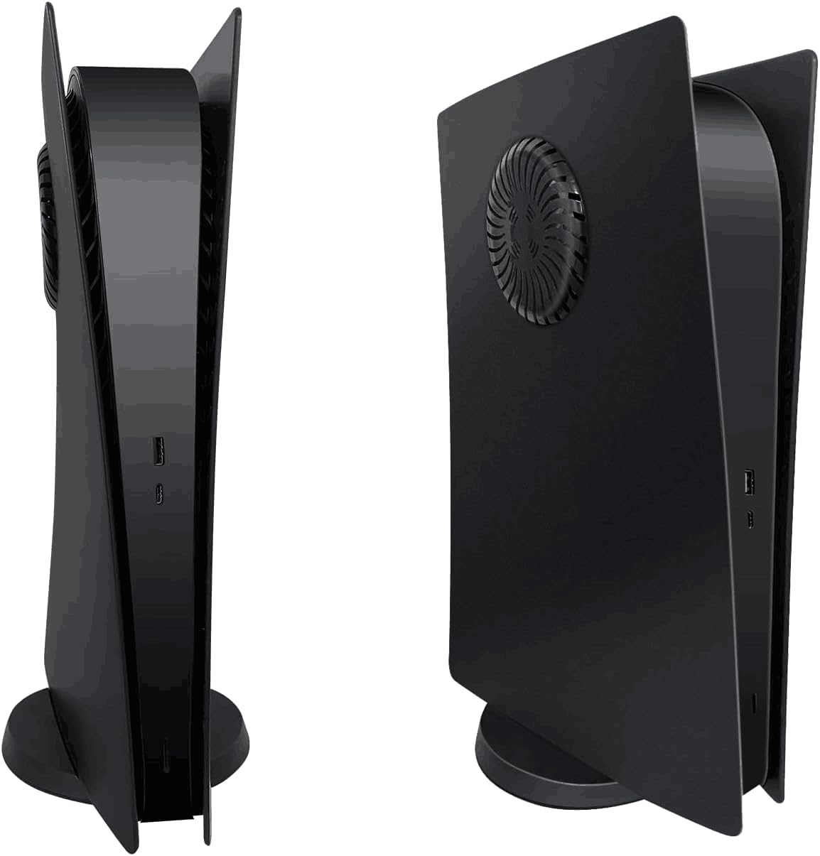 Mcbazel PS5 Console Faceplate Cover avec Refroidissement - Façade de Remplacement pour Digital Edition - Anti-Rayures et Anti-Poussière - Noir (Pas pour Slim)