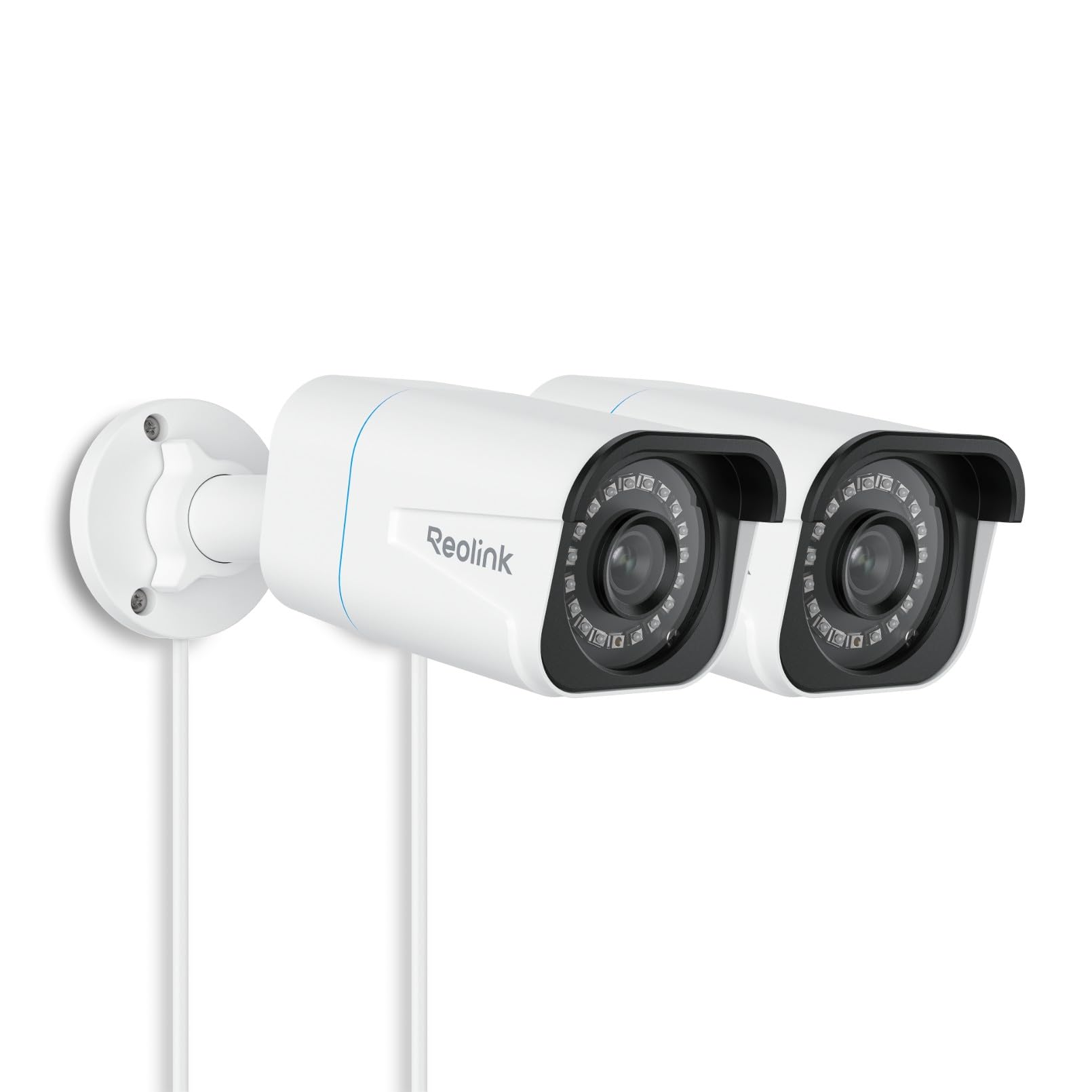 Reolink 2 Pièces 4K Caméras de Surveillance Extérieure PoE, RLC-810A | Caméra IP avec Détection Personne/Véhicule, IP67, Time Lapse, Fente pour Carte microSD, Vision Nocturne 30m, Audio