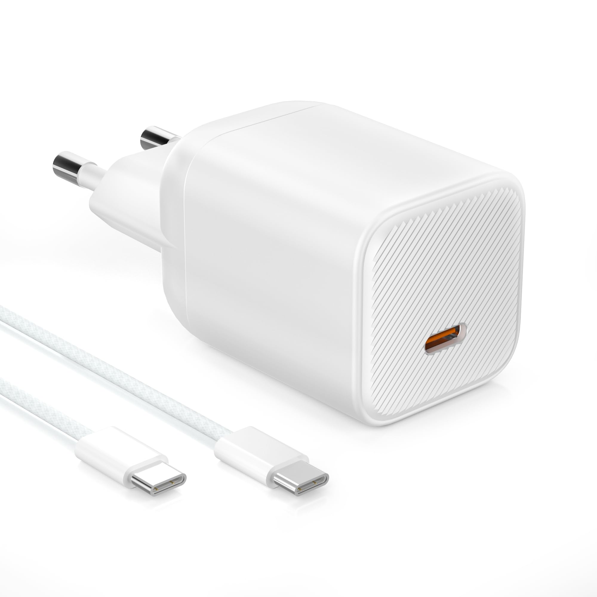 YISH Chargeur USB C Rapide 45W GaN PD3.0 Bloc Chargeur USB C Prise Secteur | Compatible avec iPhone 18 17 16 Samsung S26 S25 S24 MacBook Embout Chargeurs Type C Mural Alimentation, avec 1M USB C Cable