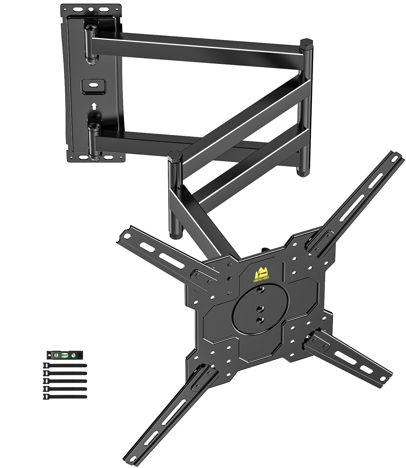 FORGING MOUNT Support Mural TV à Extra Longue, Portée 1035mm, 26-65 Pouces | VESA Max 400x400mm, jusqu'à 35kg, Support mural pour TV portraitd'angle Pivotant Inclinable et Rotatif, Écrans LED LCD OLED