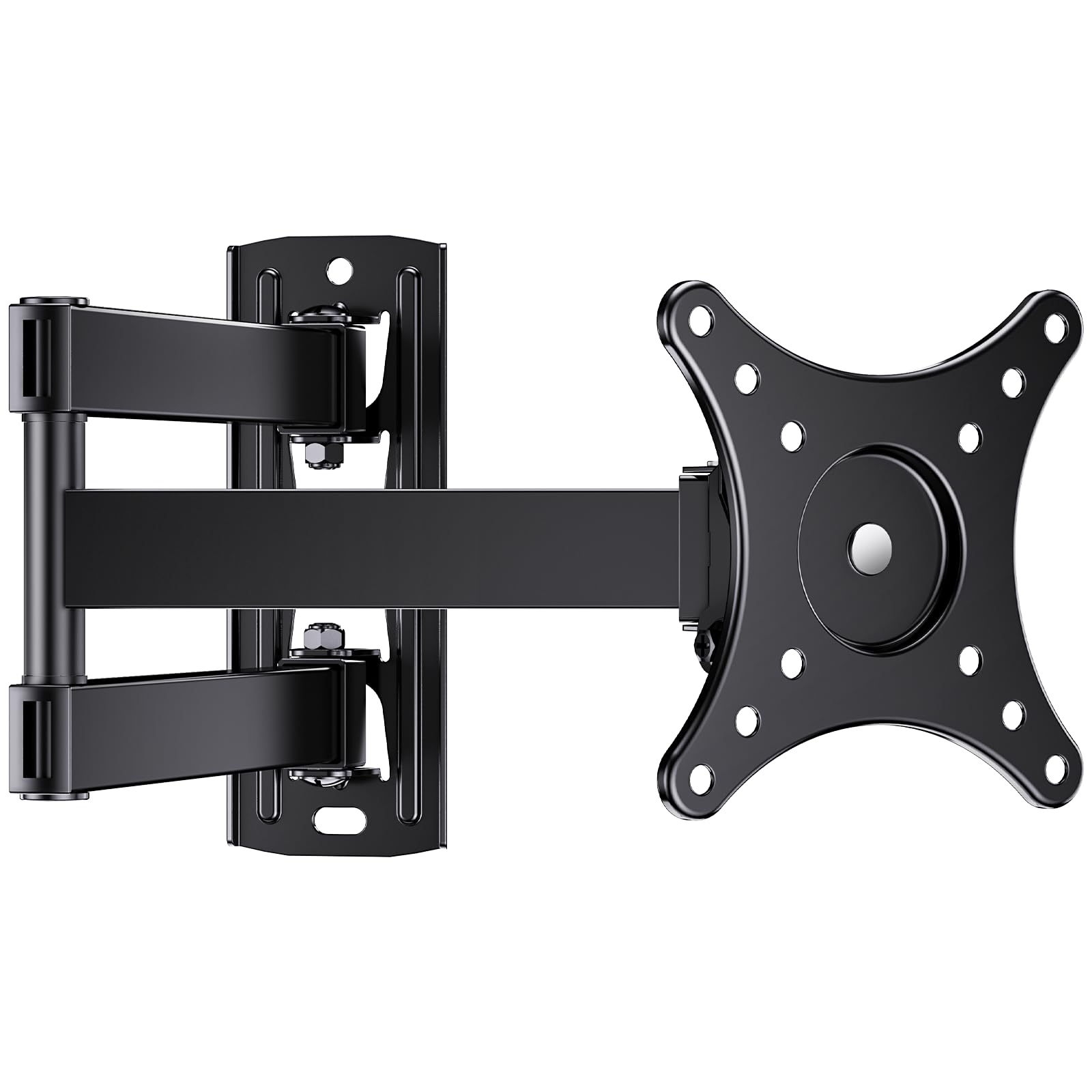 Perlegear Support Mural TV Perlegear pour télévision de 10 à 30 Pouces - Support TV pivotant et Extension maximale 44cm à écran Plat LED, LCD et OLED jusqu'à 20KG VESA 100X100 mm