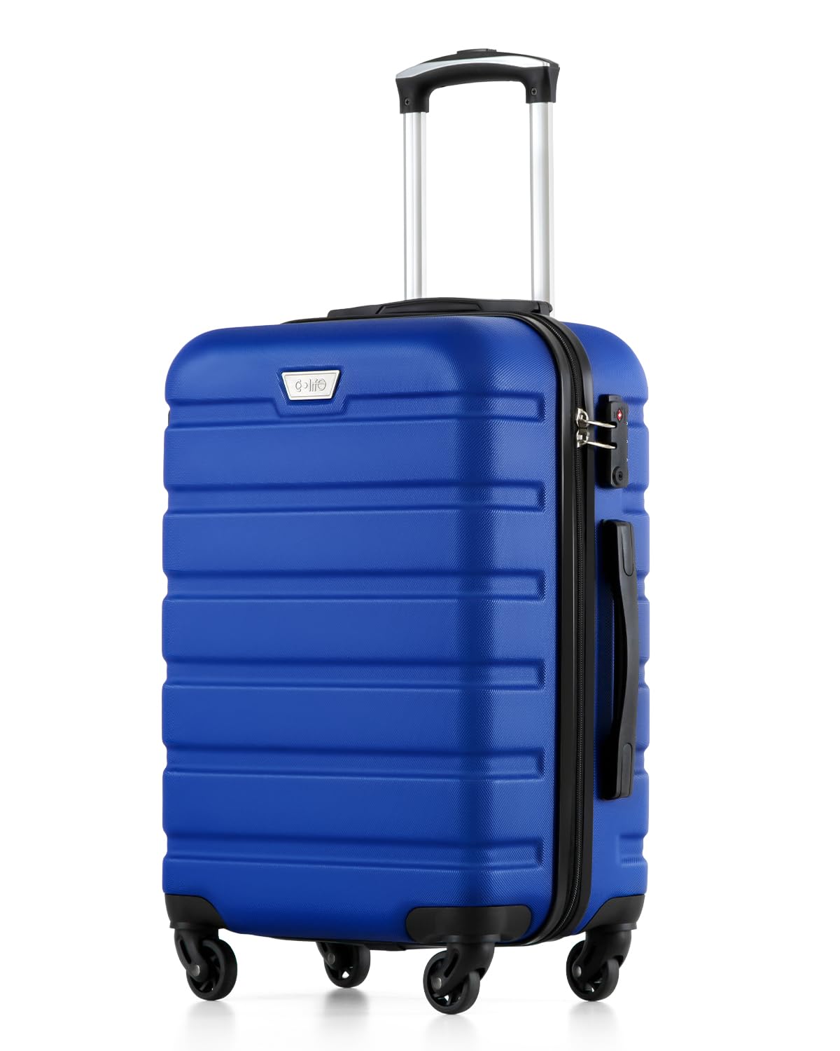 COOLIFE Valise cabine pour EasyJet, 56 cm M, PC+ABS, coque rigide légère | Valise avec roulettes pivotantes, fermeture éclair YKK, cadenas TSA, pour les courts séjours, les voyages en avion et voiture