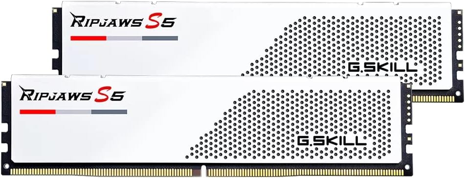 G.skill Ripjaws S5 - Ddr5 - Kit - 32gb: 2 X 16gb - Dimm 288-Pin - 6000 Mhz / Pc5-48000 - Cl30 - NoN-Ecc - Mattes Wei? (f5-6000j3040f16gx2-Rs5w)
