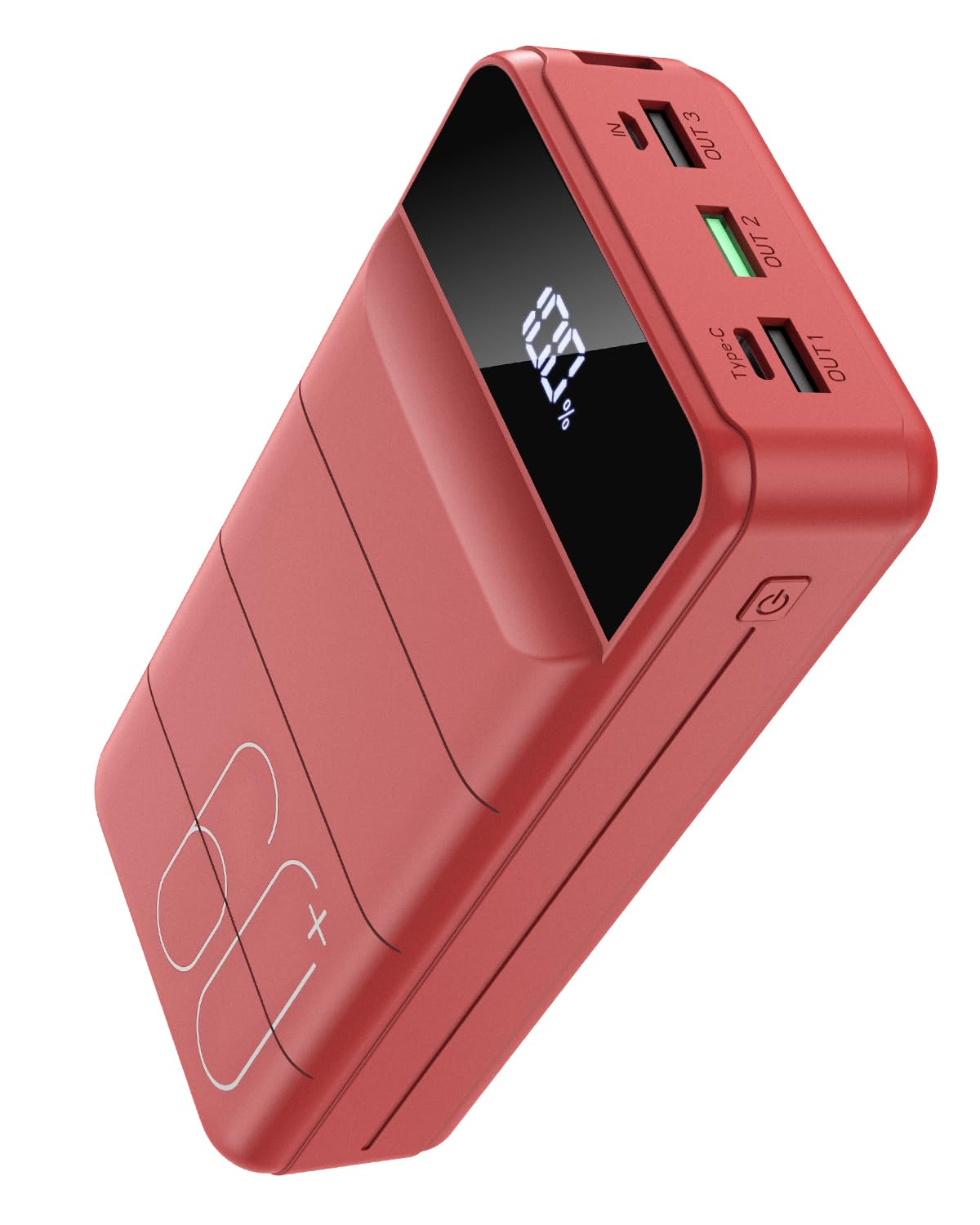 PDBEST 60000mAh Power Bank 22.5W USB-C Portable Quick Charge | Lampe Torche Intégrée, 4 Sorties, 2 Entrées, Écran LED, Essentiels de Voyage, Grande Capacité pour iPhone et Android Noir