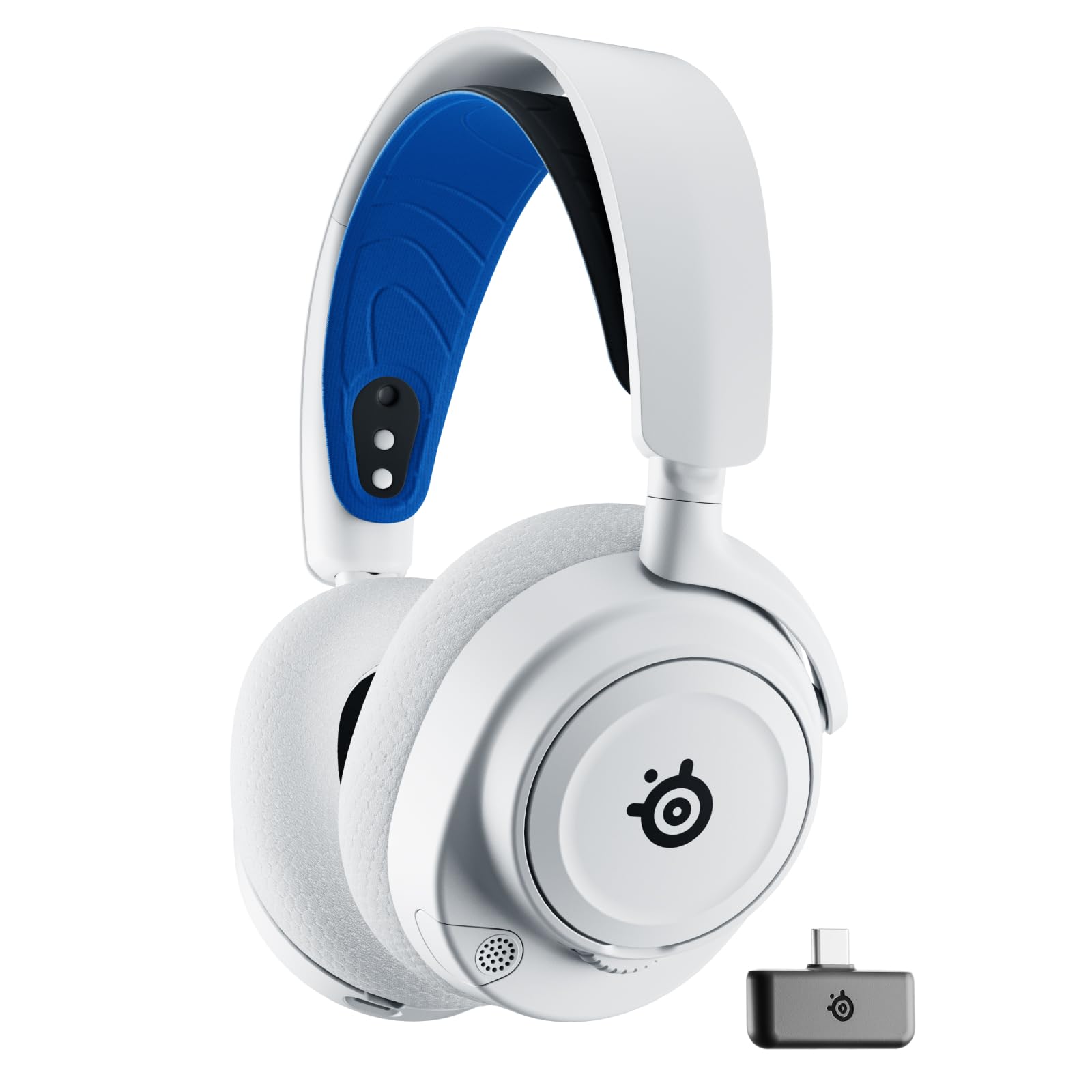 SteelSeries Arctis Nova 7P Wireless — Micro casque multi plate-formes de jeu et mobile — 2,4 GHz & Bluetooth simultané — Autonomie 38 Hr — USB-C — Microphone amovible — PlayStation, PC, VR, Switch