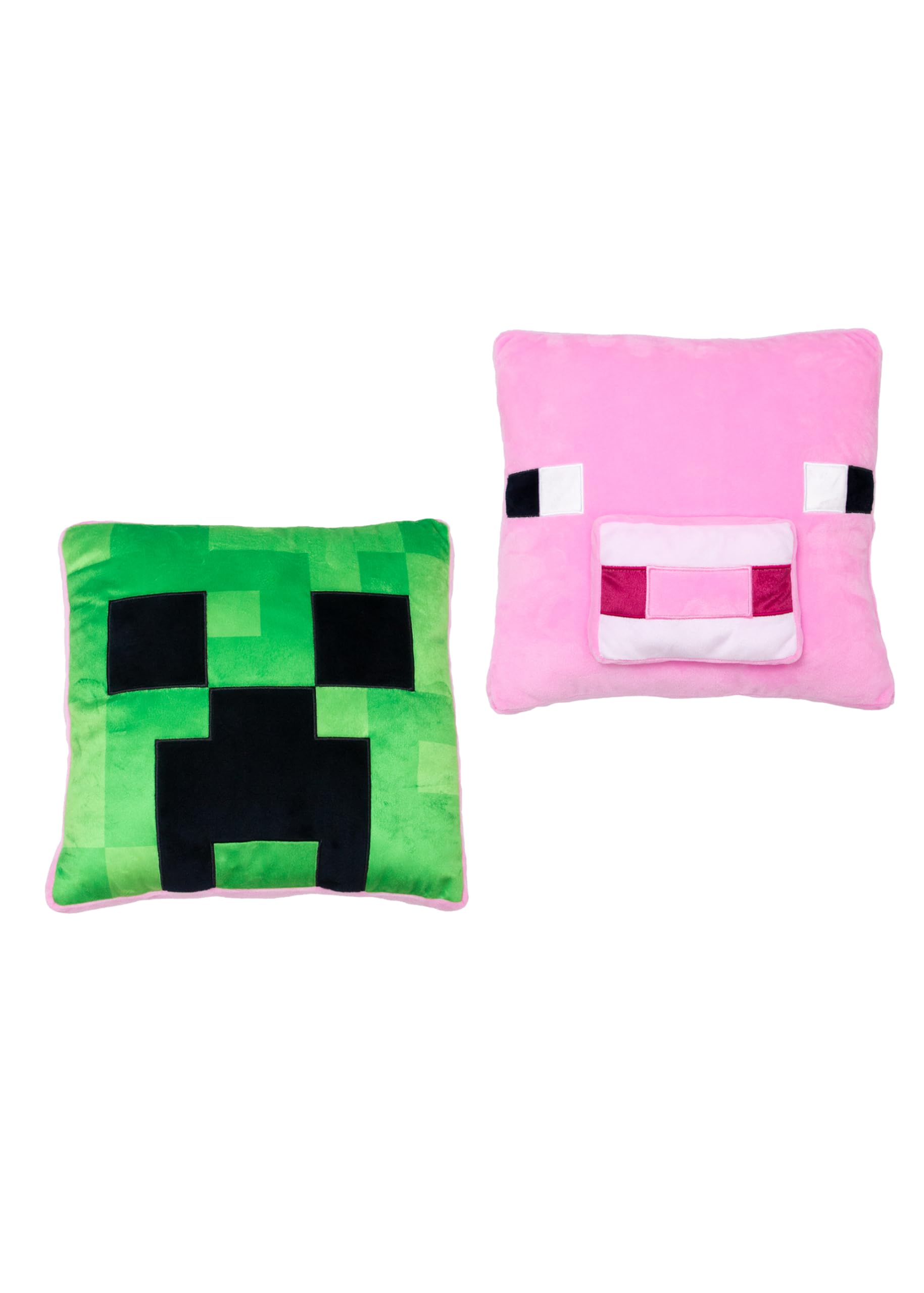 Coussin carré Minecraft Vibes sous Licence Officielle, Super Doux, réversible 2 Faces, Parfait pour n'importe Quelle Chambre, canapé ou sur Le lit 35 cm x 35 cm