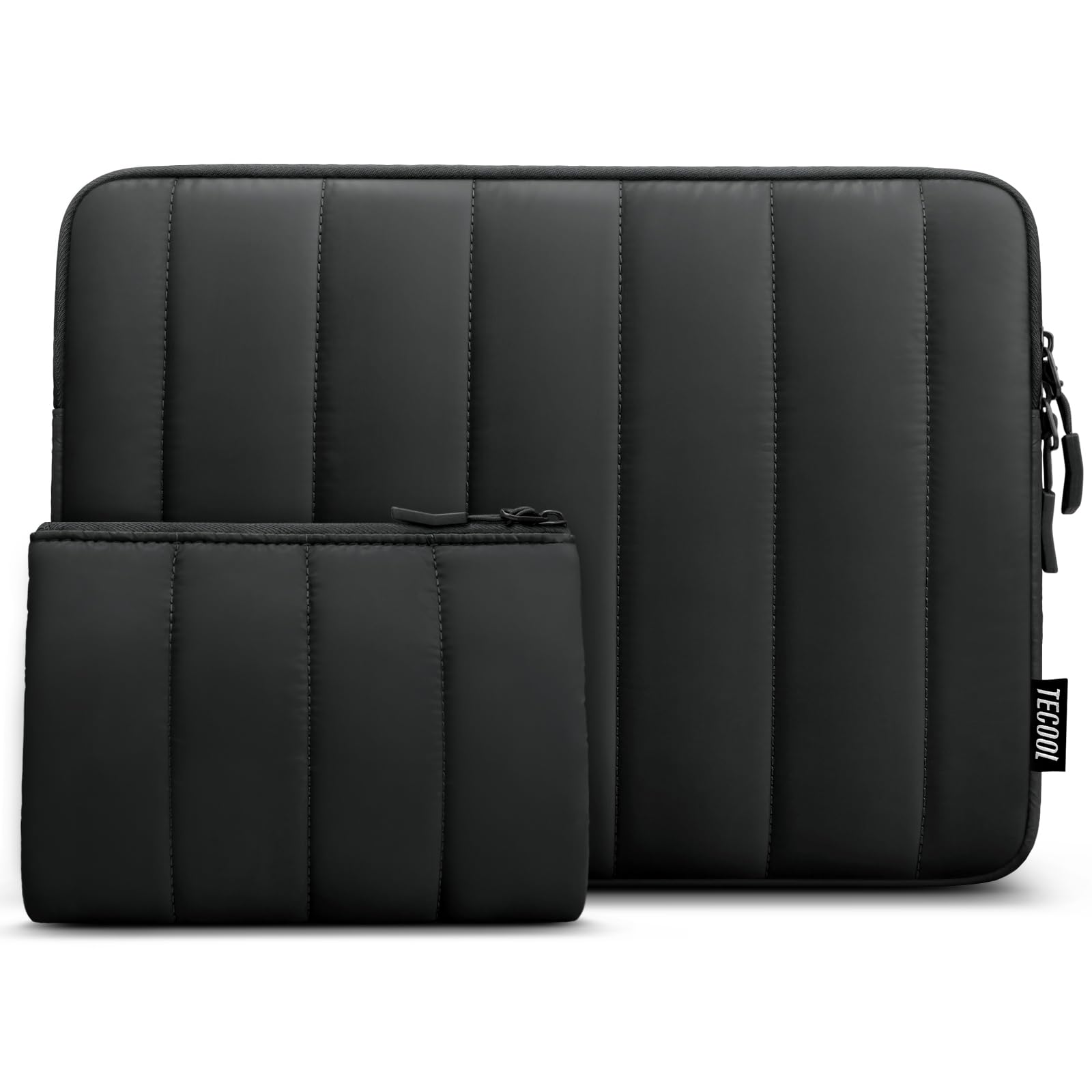 TECOOL Puffy Housse 13.3 Pouces pour MacBook Neo/Macbook Air 13 M5/M4,Noir | Étanche Pochette 13" Ordinateur Portable Pour MacBook Neo Air 13 M5-M1 2026-2018,Mac Pro 13/Pro 14 M5-M1 avec une Petite Sac