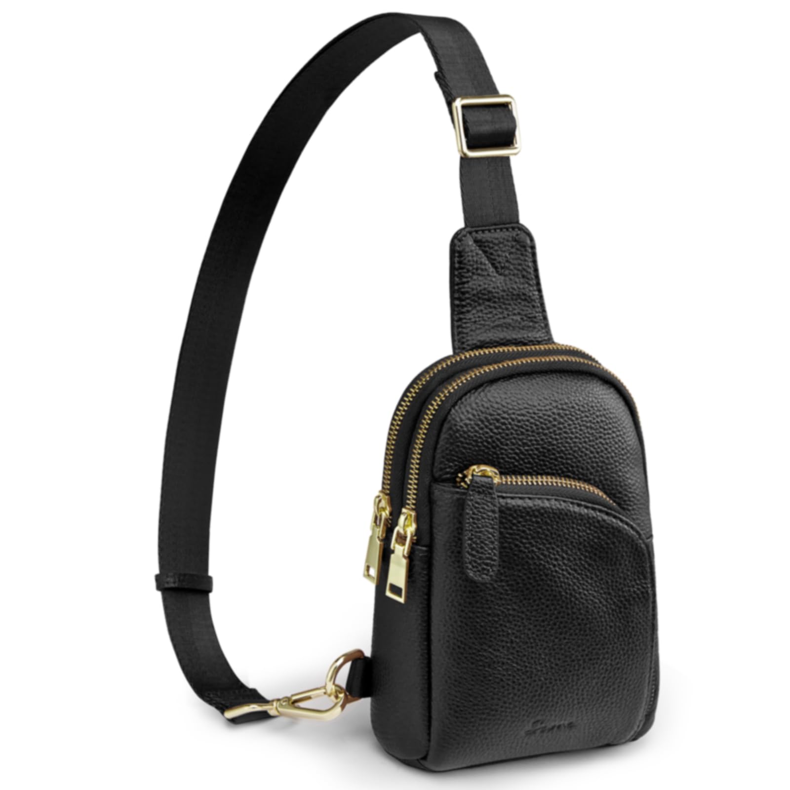 S-ZONE RFID Blocking Women Leather Small Chest Backpack Crossbody Bag
