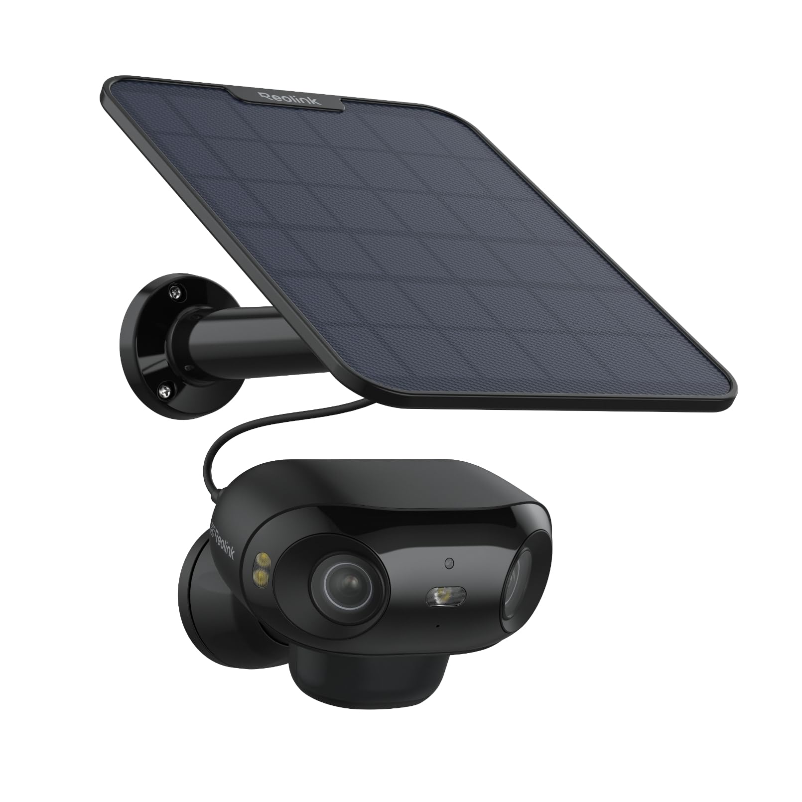 Reolink 4K Caméra Surveillance WiFi Extérieure sans Fil, Panorama à 180° | Double Objectif, Vision Nuit ColorX, Détection Personne/Véhicule/Animal, Wi-Fi 6 Bi-Bande, Argus 4 Pro+Panneau Solaire Noir