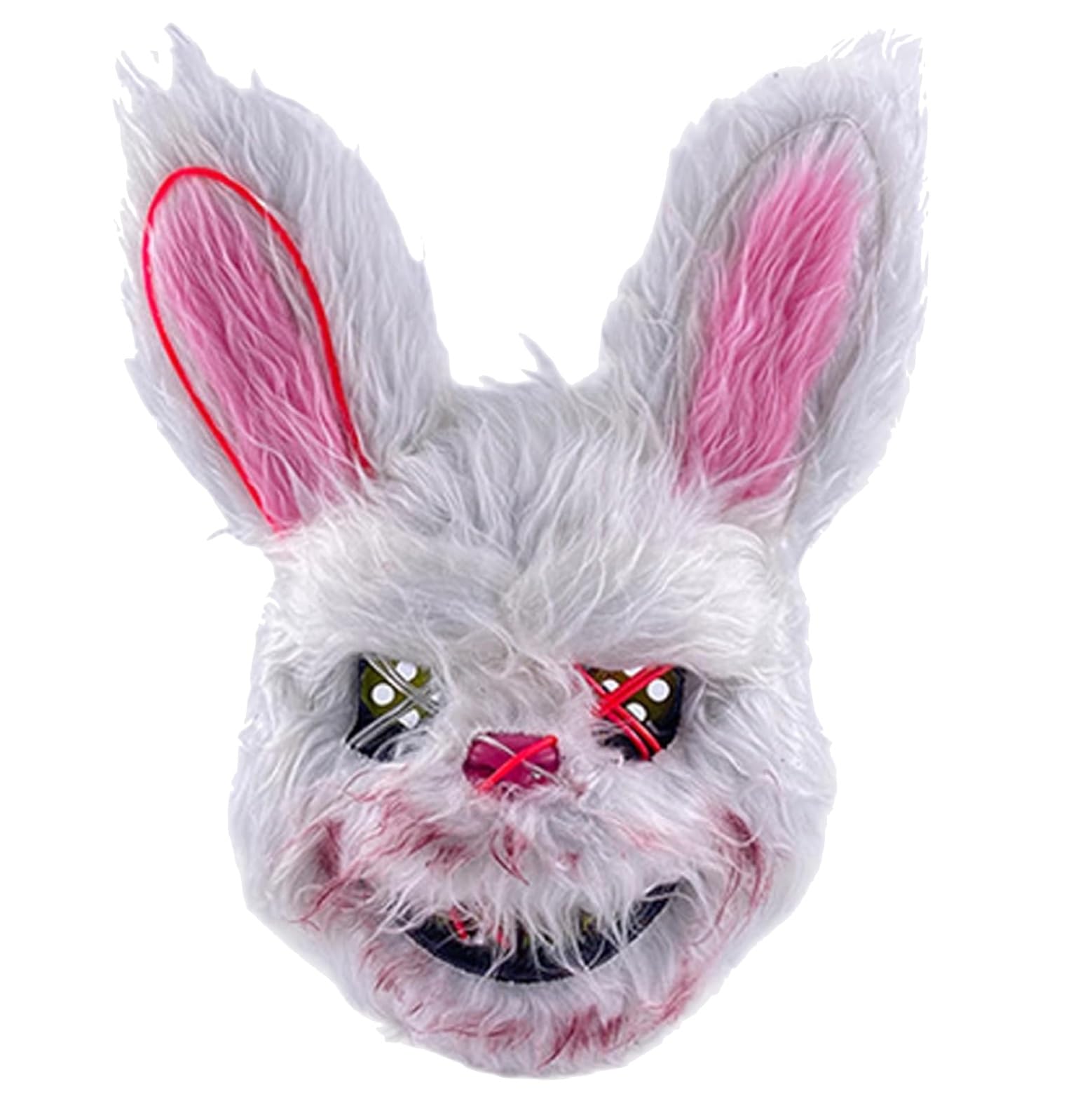 TK Gruppe Timo Klingler Masque d'horreur à LED - comme de Purge avec effets de lumière 3X, contrôlables, pour Halloween, Mardi Gras et Carnaval en tant que costume pour hommes et femmes