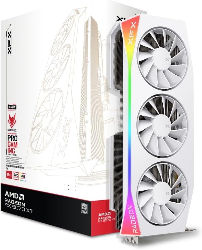 XFX Radeon RX 9070 XT Mercury White (RX-97TRGBBW9)