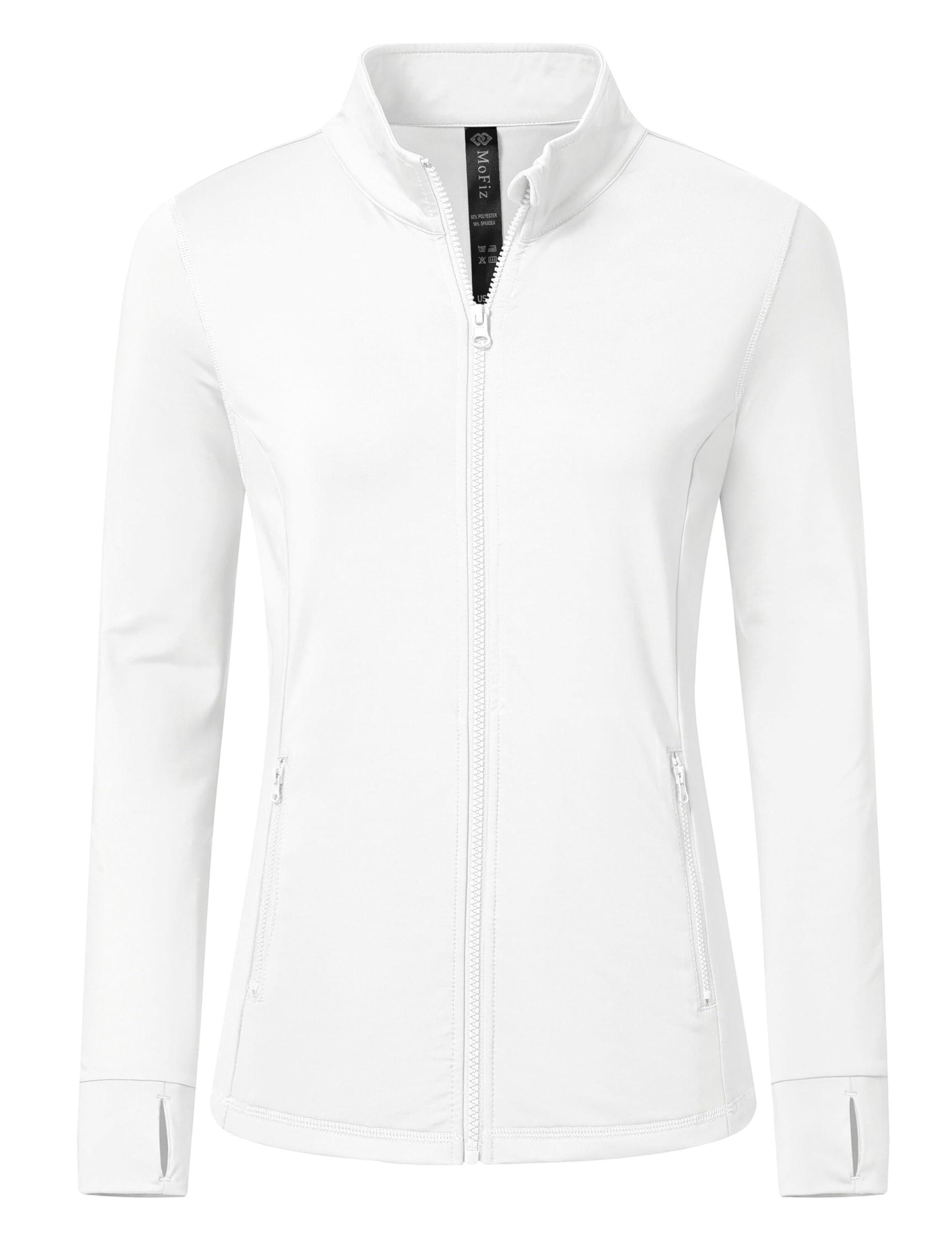 MoFiz Veste de sport légère pour femme en micropolaire avec fermeture éclair