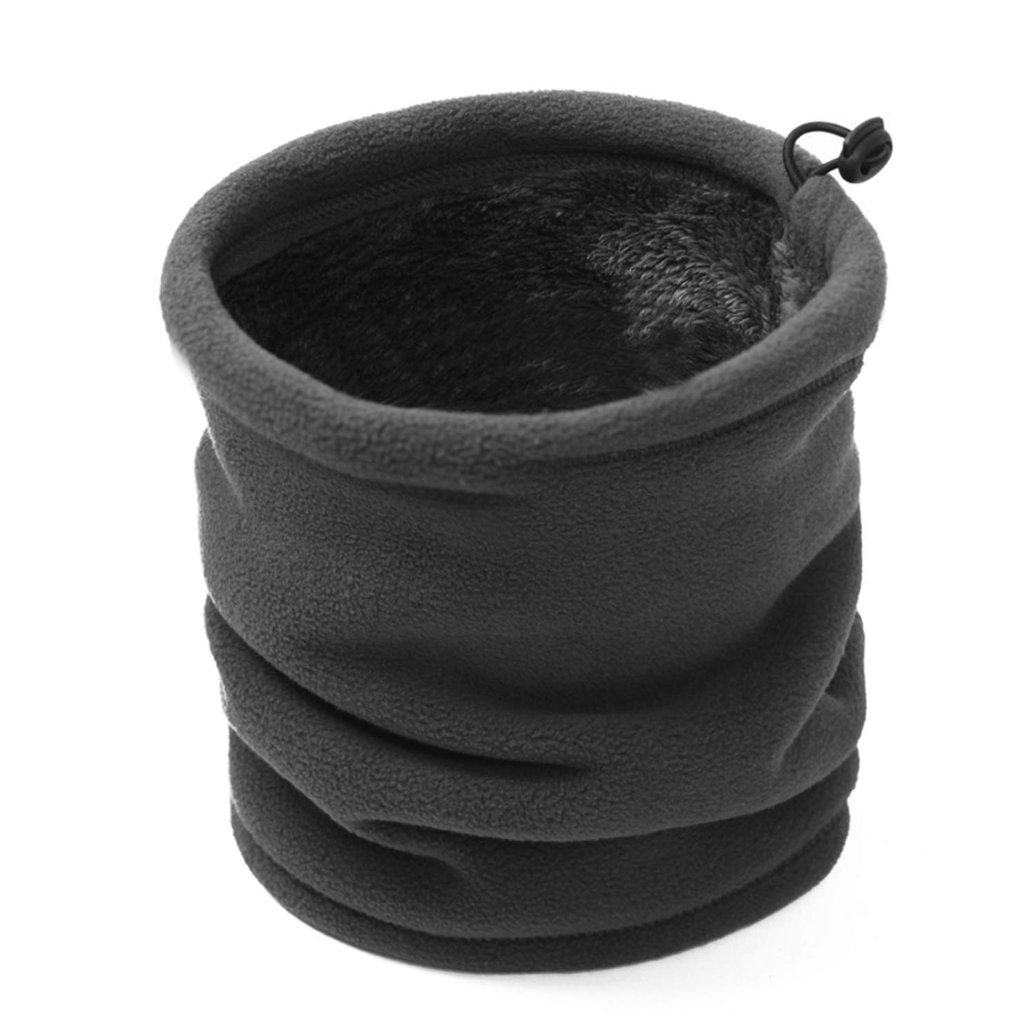 TAGVO Polaire Neck Warmer Cache-Cou, Hiver Doux Épais Doublure Polaire Echarpe Élastique Cou Gaiter, Coupe-Vent Ski Cache-Cou Masque Cagoule pour Hommes Et Femmes - Taille Universelle