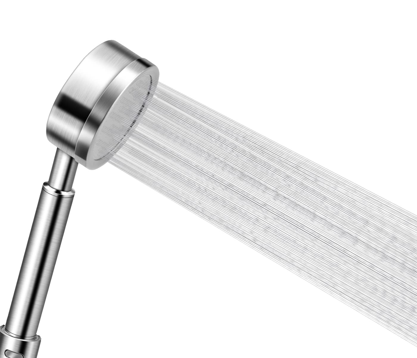 Olliwon Pommeau de Douche Haute Pression, Douchette Économie d’Eau en Acier Inoxydable 304, Pomme de Douche pour Salle de Bain, Installation Facile