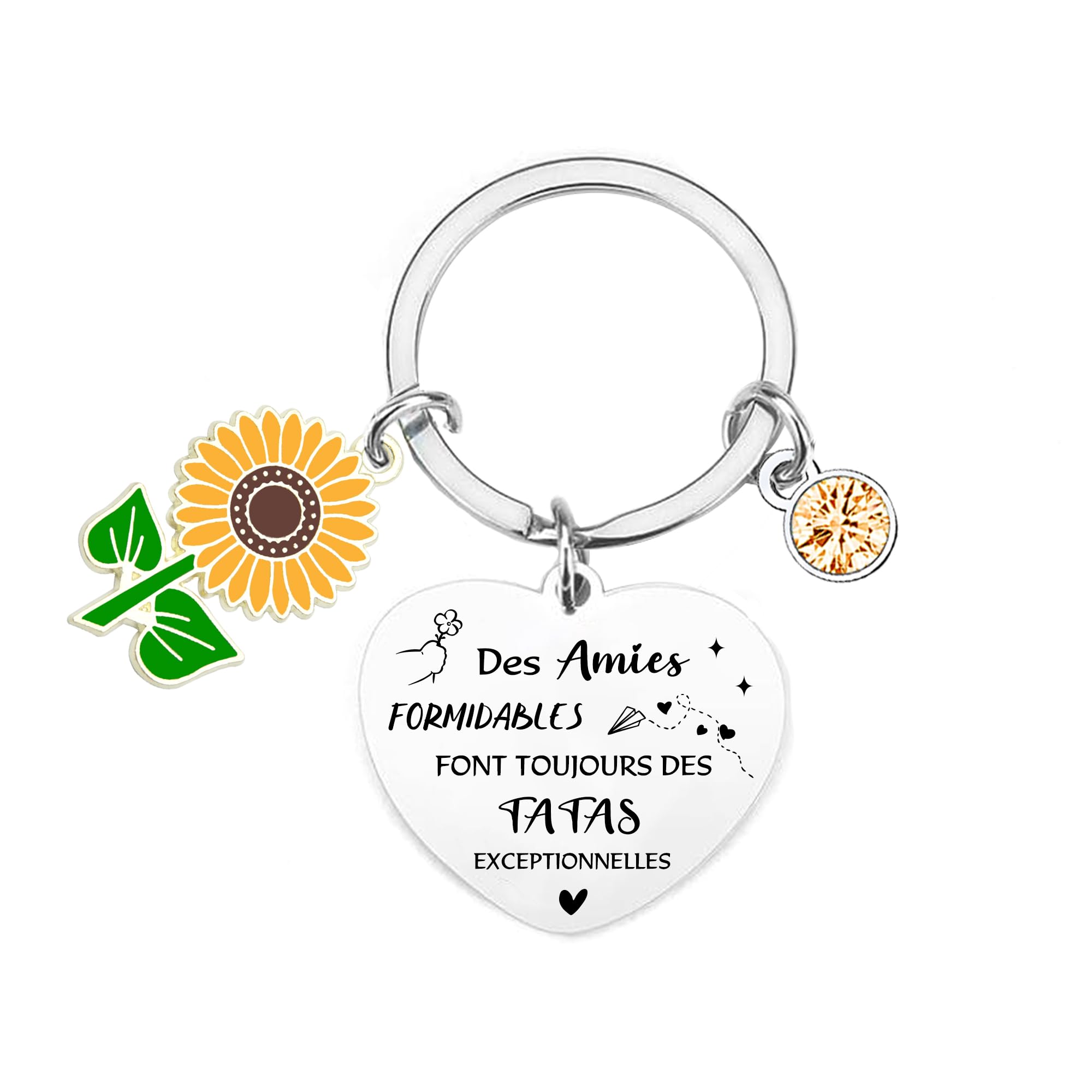 POIUYTRE Porte-clés Cadeaux de Noël pour Tata - Amies Formidables, Exceptionnelles - Annonce Grossesse, Naissance Enfant, Idée Cadeau Bébé Fille Garçon,Cadeau Porte clef Tata