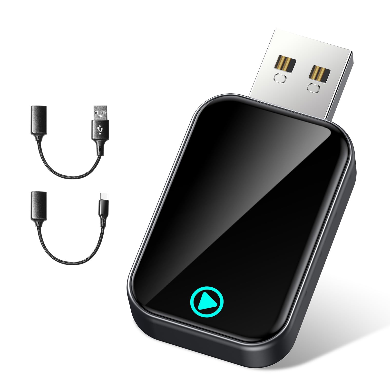 Alltotive S2 Mini Adaptateur CarPlay sans Fil pour iPhone, Convertissez Le Filaire en sans Fil, Plug & Play avec Typ-C/USB, Compatible avec Les Voitures à partir de 2016 et iOS 10+ (Noir)