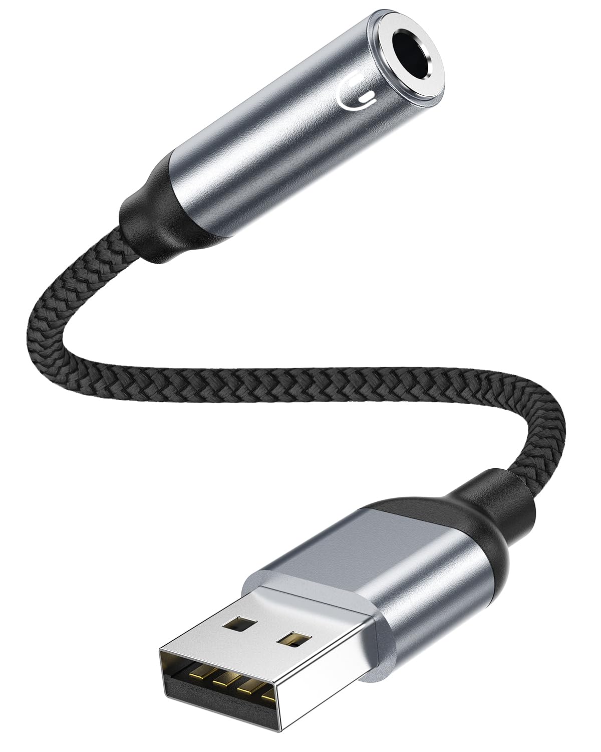 Adaptateur USB vers prise jack 3,5 mm pour Casque, PC, Linux, PS5, PS4 | Carte Son Externe USB A vers auxiliaire stéréo AUX pour Écouteurs PC Ordinateur Portable, Mac OS X Google Chromebook