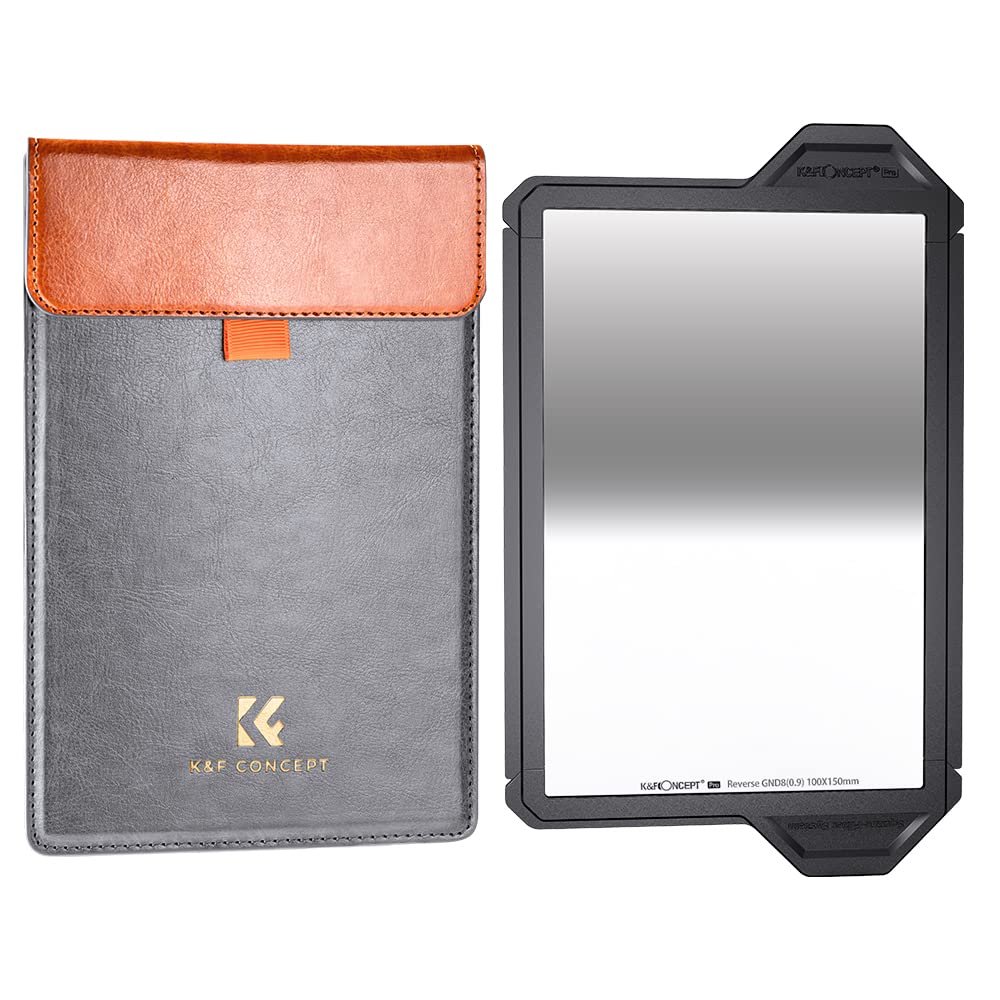 K&F CONCEPT Filtre GND8 Inverse 100x150mm et Cadre pour X-Pro Porte-Filtre | Durable,Solide,Nano-revêtement,HD,Imperméable à l’eau, Résistant à l’huile et aux rayures,Nano-X Pro Série,FH901