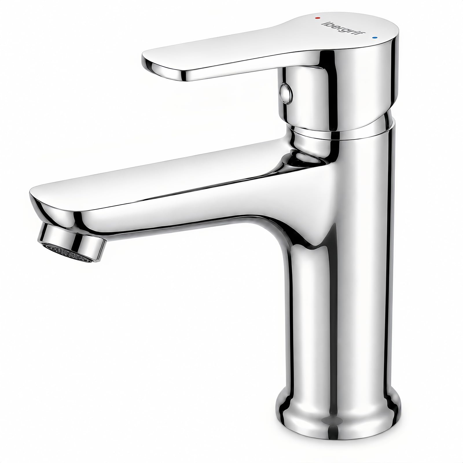 Ibergrif Robinet Lavabo Chromé pour Petit Lavabo, Mitigeur Monocommande
