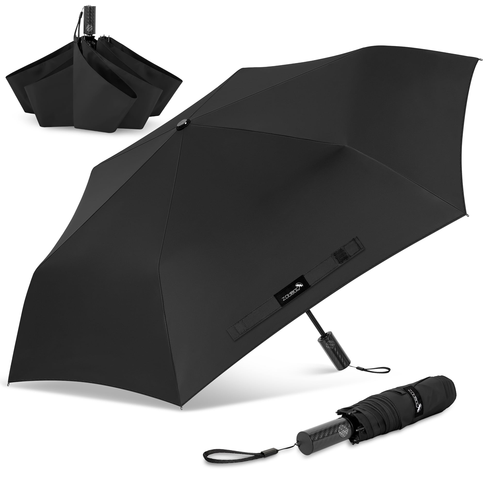 ZOMAKE Parapluie Pliant Resistant Vent Fort,Automatique Compact 108cm/116cm | Petit Parapluie,Solide Stable,Fibre de Carbone,6/8 Côtes,Densité 330T,Umbrella Anti Tempete,Quotidien,Voyage,Femme Homme