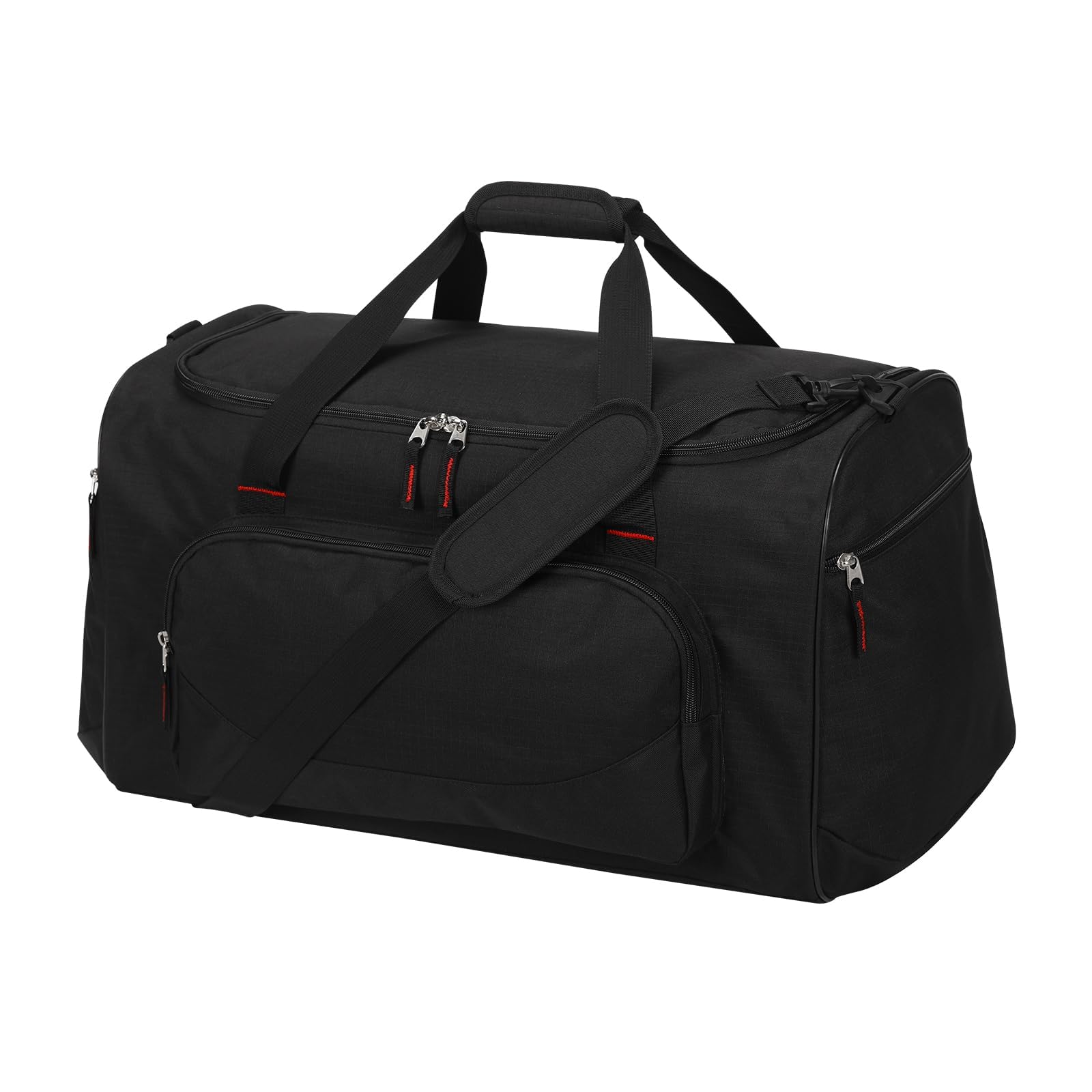 LONALIA 55L Grand Sac de Sport Homme - Sac de Fitness Homme, Sac de Voyage pour Gym, Weekend - Noir