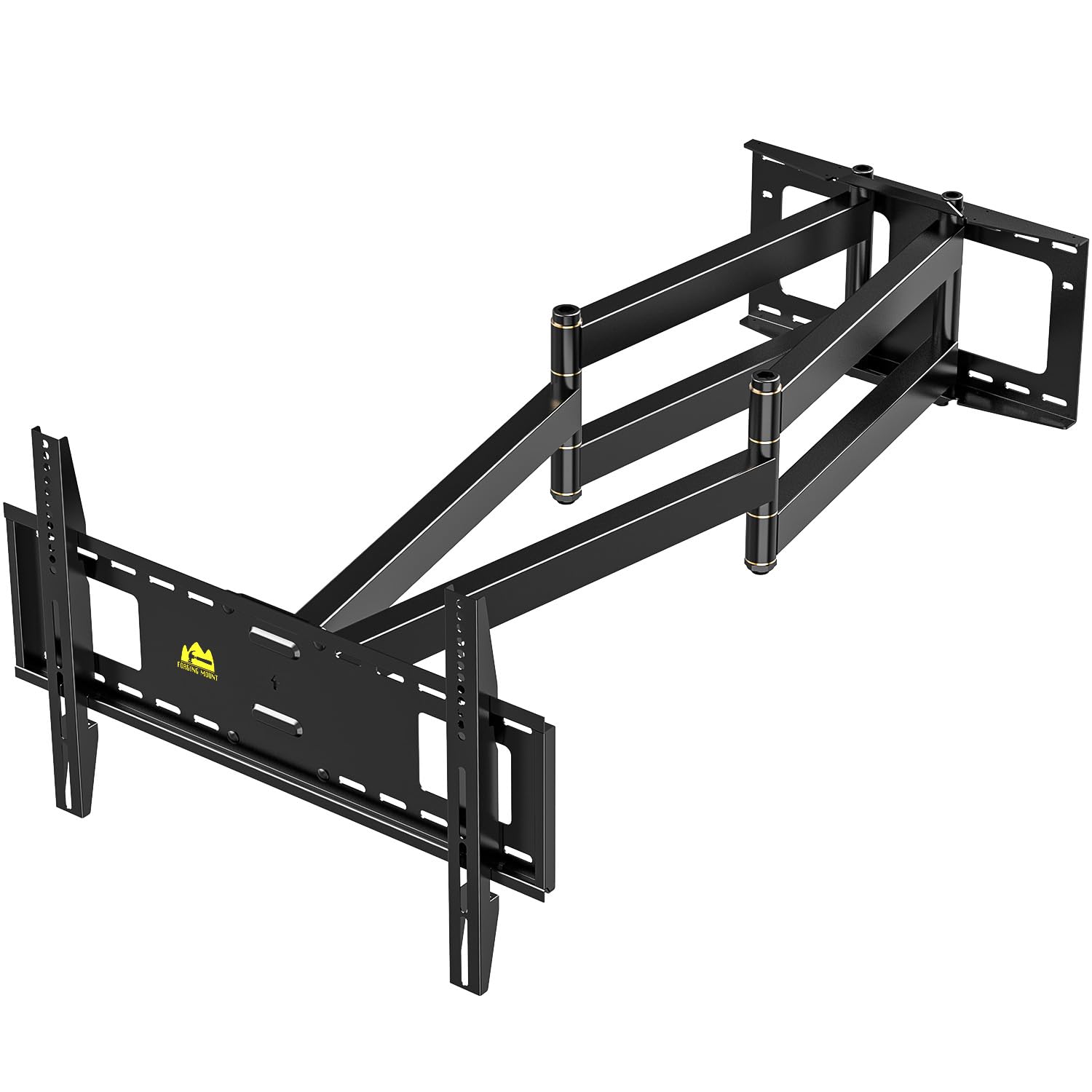 FORGING MOUNT Support Mural TV à Extra Longue, Portée 1090 mm, 50-90 Pouces | Charge maximale 50 kg, VESA max 600x400 mm, Double bras Pivotement, inclinaison et rotation, Écrans plats ou incurvés