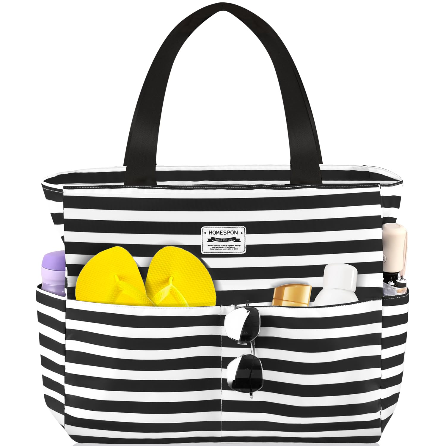 HOMESPON Sac de Plage Femme Homme Famille XXL Grande Sac de Voyage Pliable Imperméable