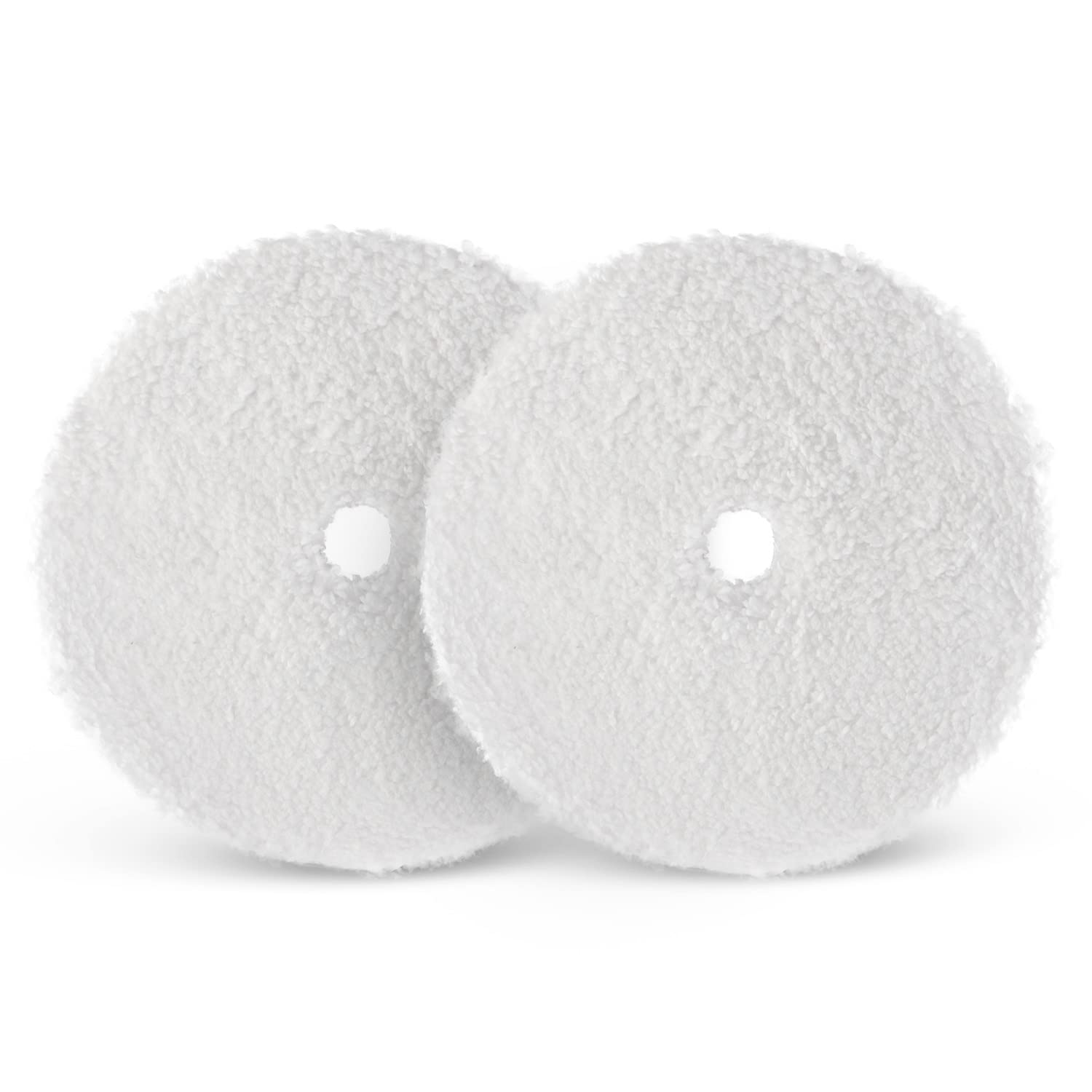 SPTA Lot de 2 Tampons Applicateurs Microfibres, 125mm disques de Finition en Microfibre pour Machine à polir - 2 pièces de 125 mm