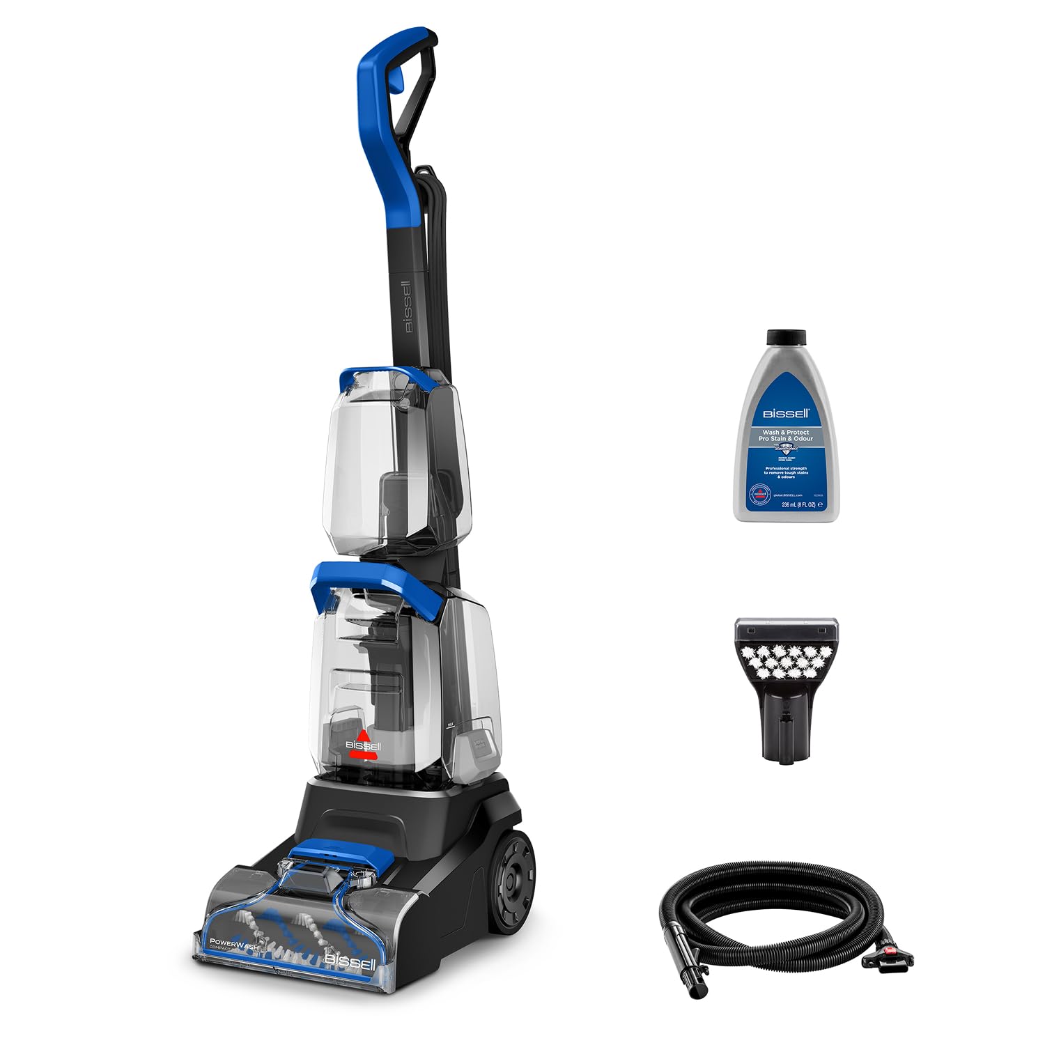 BISSELL PowerWash Compact Pet Shampouineuse Multisurfaces 600W 4058N | Pour taches et odeurs d'animaux, nettoyeur canapé tissu, pour tapis, moquette et tapisserie, portable, filaire