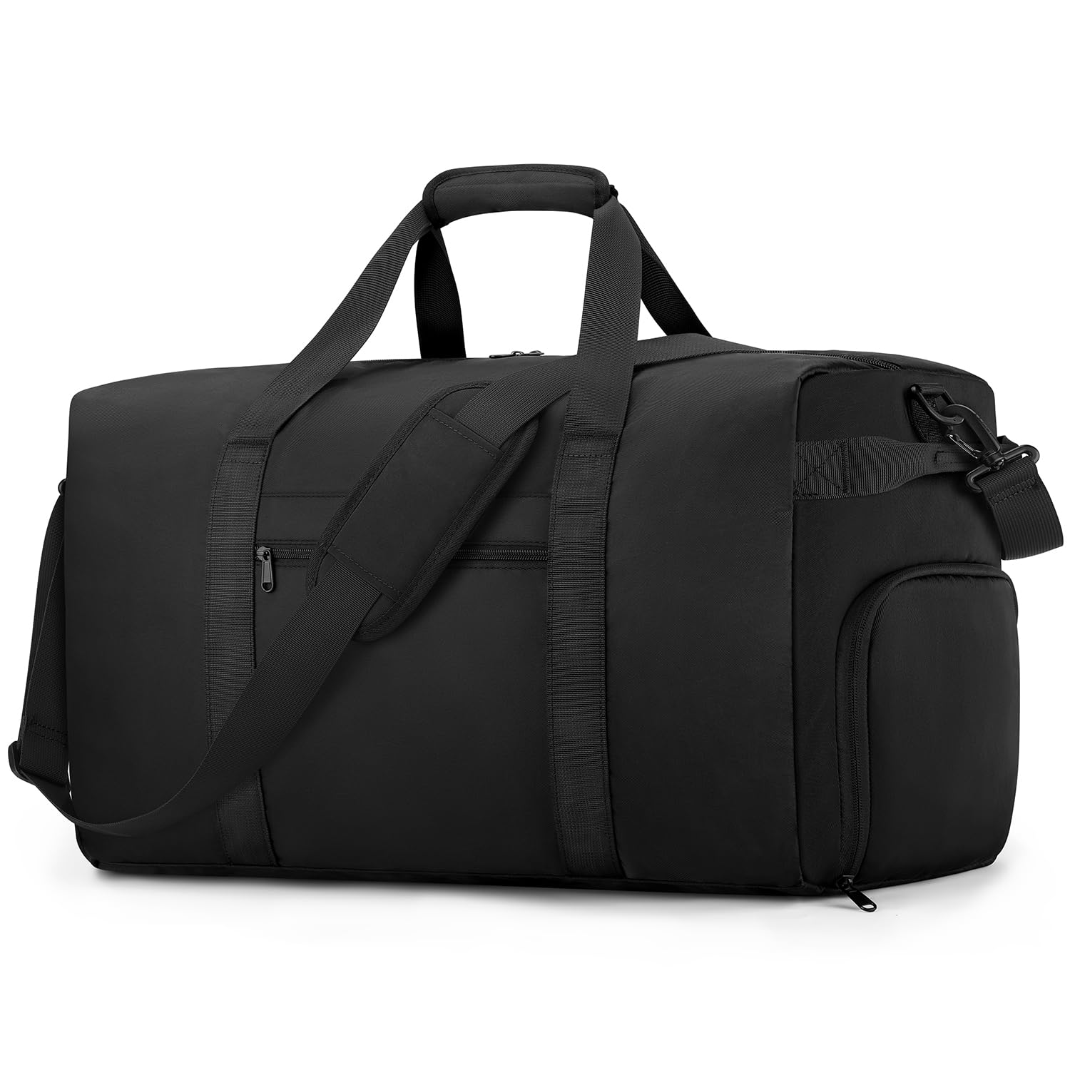 ETRONIK Grand Sac de Voyage, Sac de Voyage imperméable 50L | Sac de Voyage Cabine léger avec Compartiment à Chaussures, Sac de Week-End et de Sport pour Hommes et Femmes, Noir