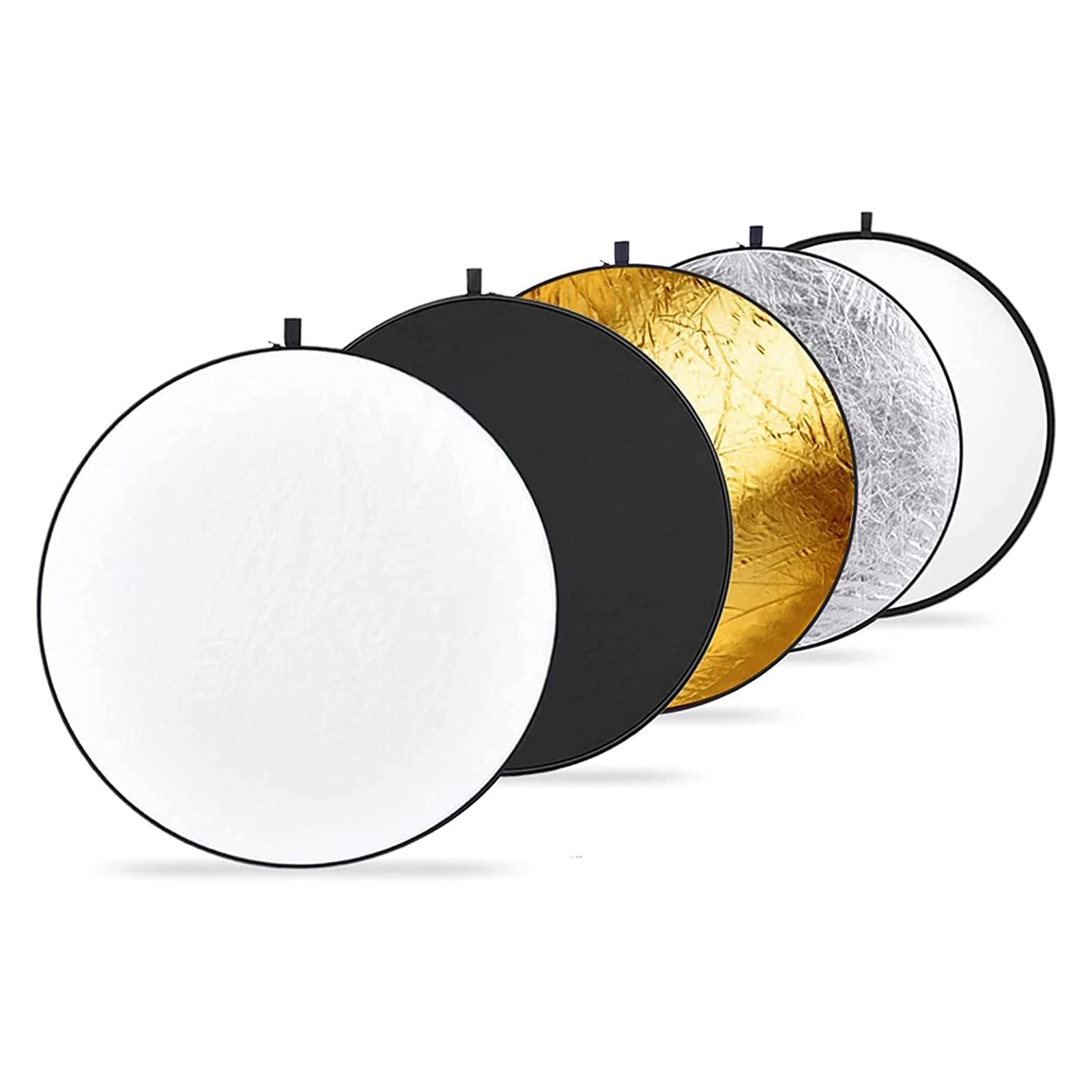 NEEWER 43in/110cm Réflecteur de Lumière Diffuseur de Lumière 5 en 1 | Multidisque Pliable Translucide, Argent, Or, Blanc et Noir pour l'Éclairage Studio de Photographie et l'Éclairage Extérieur