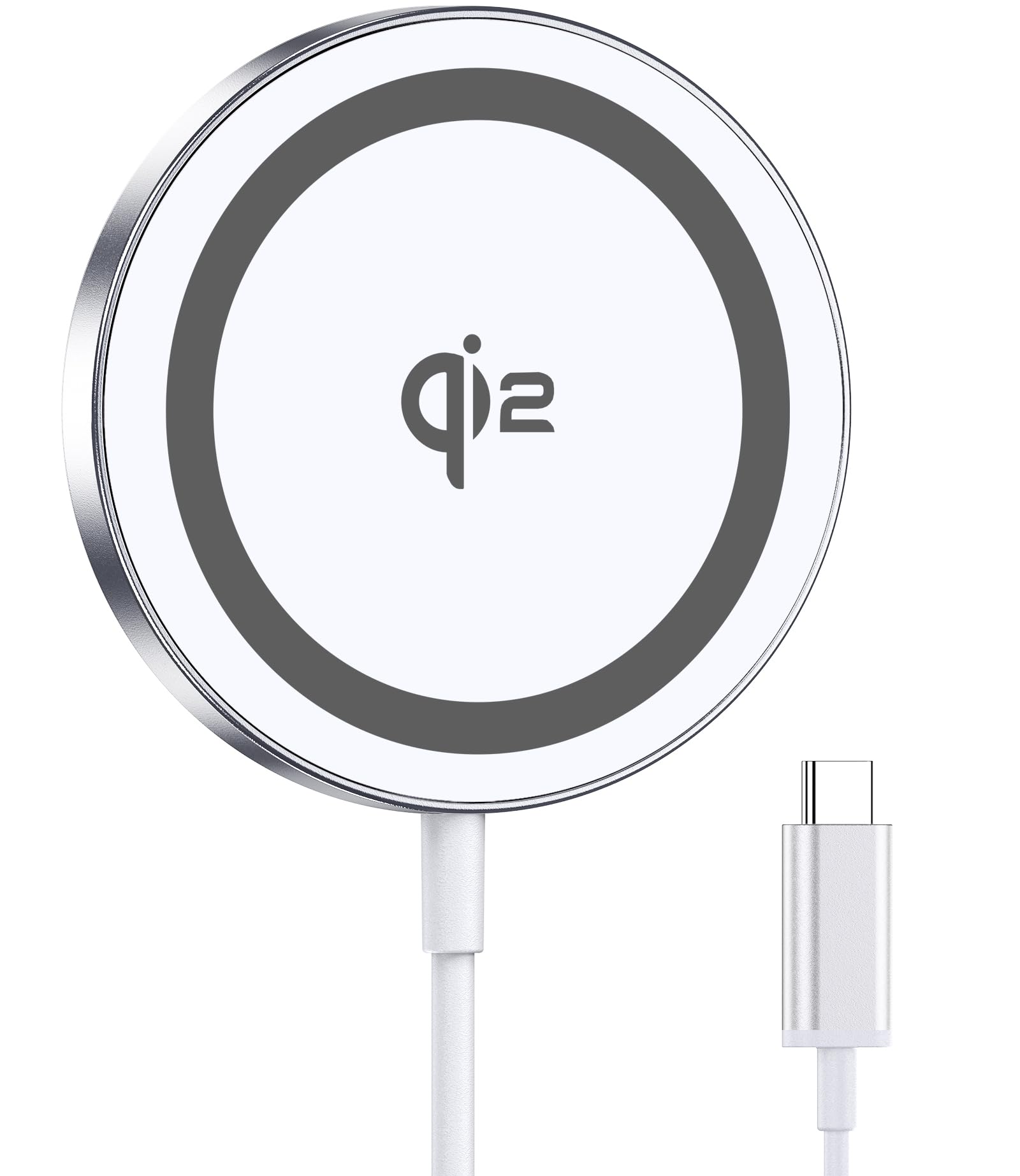 Chargeur Magnétique Induction pour iPhone 17 16/15 14 Pro Max Plus/Air-Pods | 15W Max Chargeur sans Fil Rapide pour iPhone 13 12 Pro max mini/17 Air/16e, Station de Charge pour Air-Pods Pro 3/4