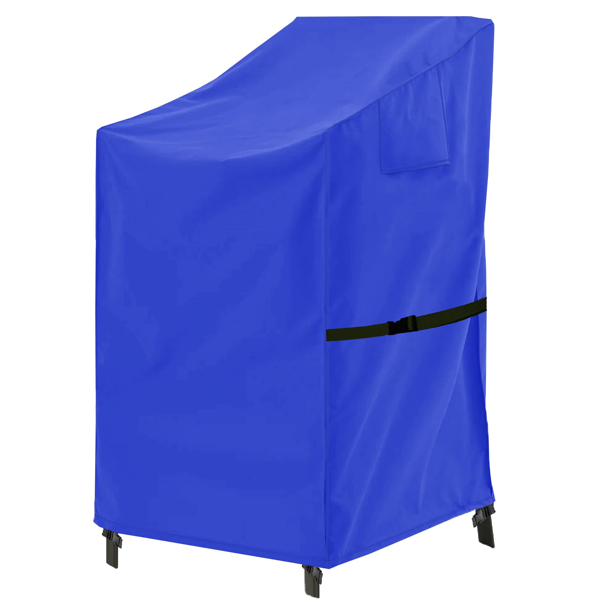 OUTTDID Housse de Protection pour Chaises de Jardin Empilables Imperméable | Housse Chaise Jardin Exterieur de Balcon en Tissu Oxford 600D, 71x91x80/120cm, Bleu, 1Pcs