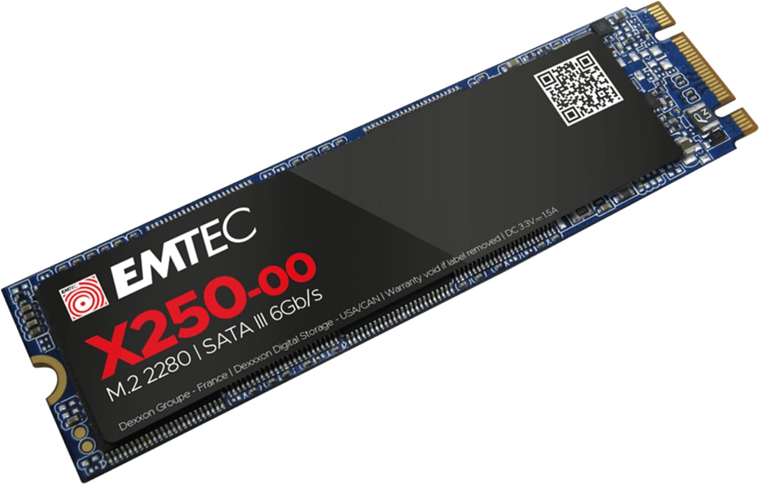 EMTEC - Disque Dur SSD Interne M.2 2280 SATA - Collection X250 Power Plus - 3D NAND - 512Go - 10x Plus Rapide qu’un Disque Dur Classique - Ultra-Performant