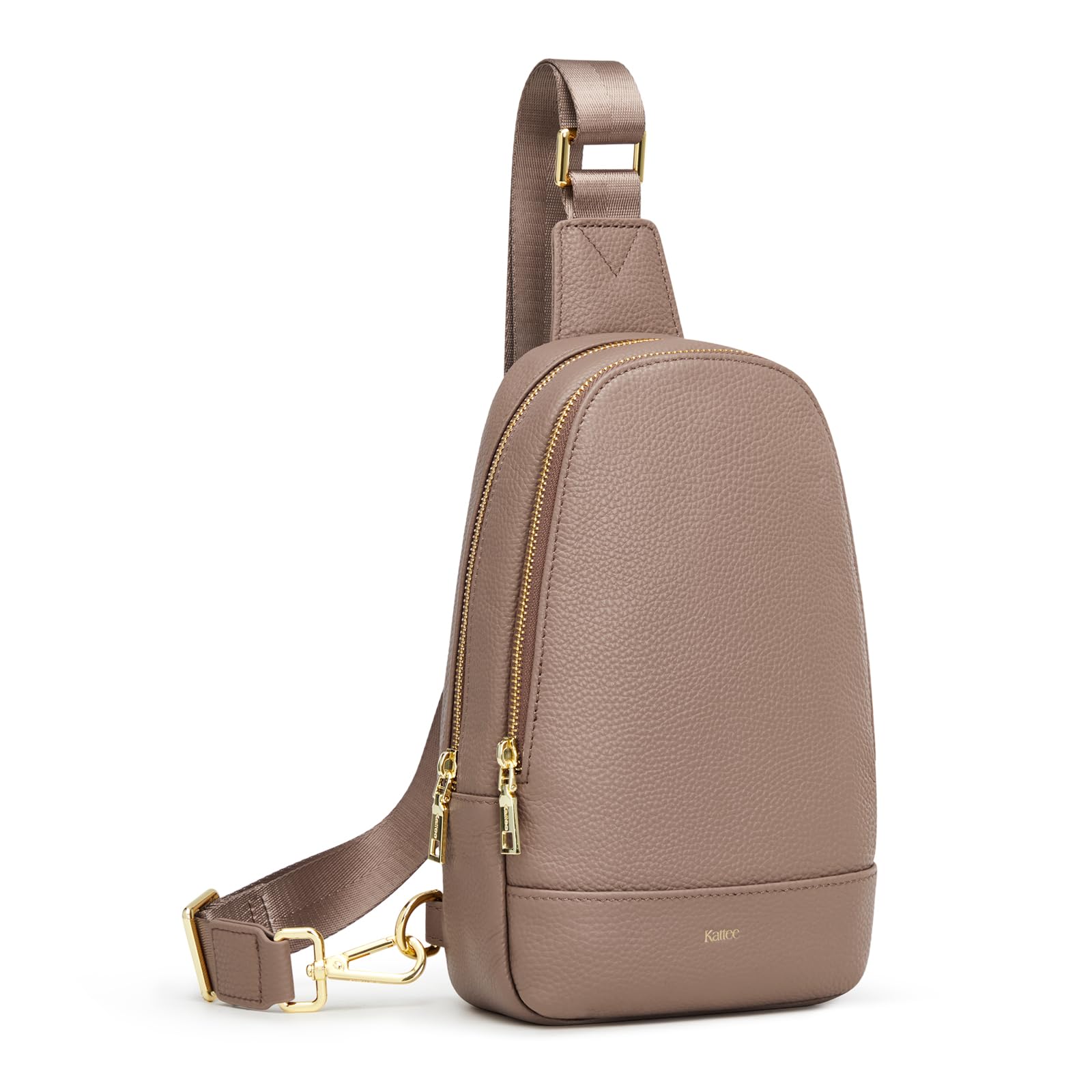 Kattee Sac à bandoulière pour femme, sac banane en cuir souple pour femme, petit sac de poitrine à bandoulière avec blocage RFID
